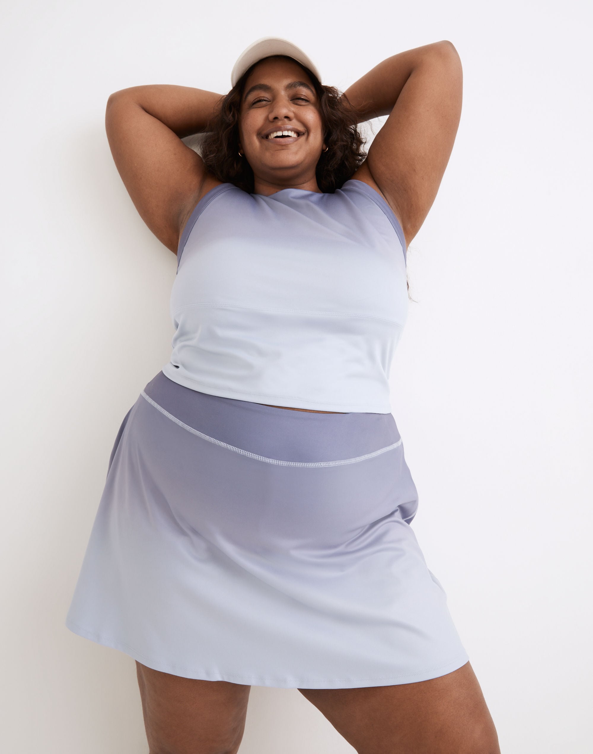 plus mwl flex fitness skirt in ombr&eacute; print