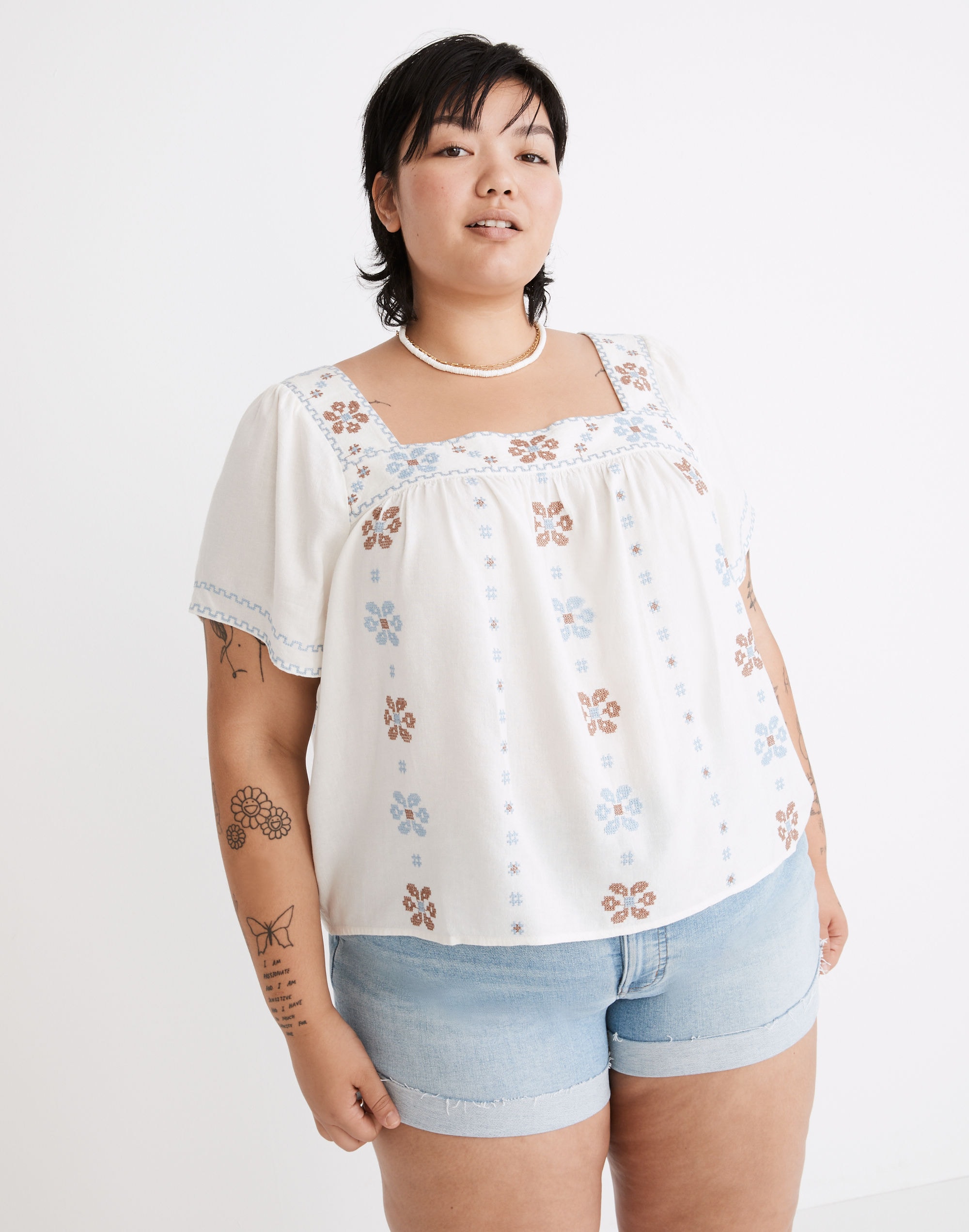 Plus Cross-Stitch Top