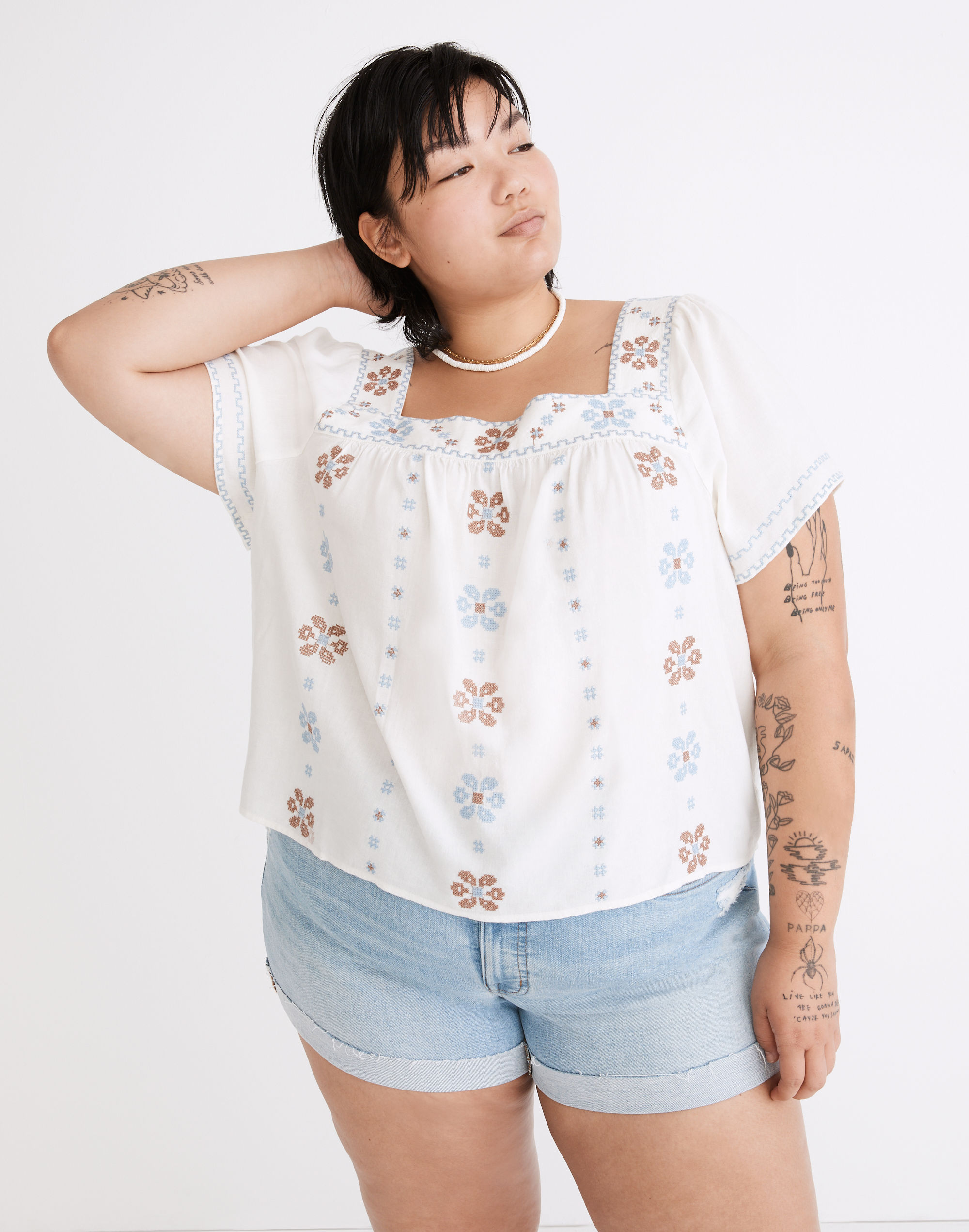 Plus Cross-Stitch Top