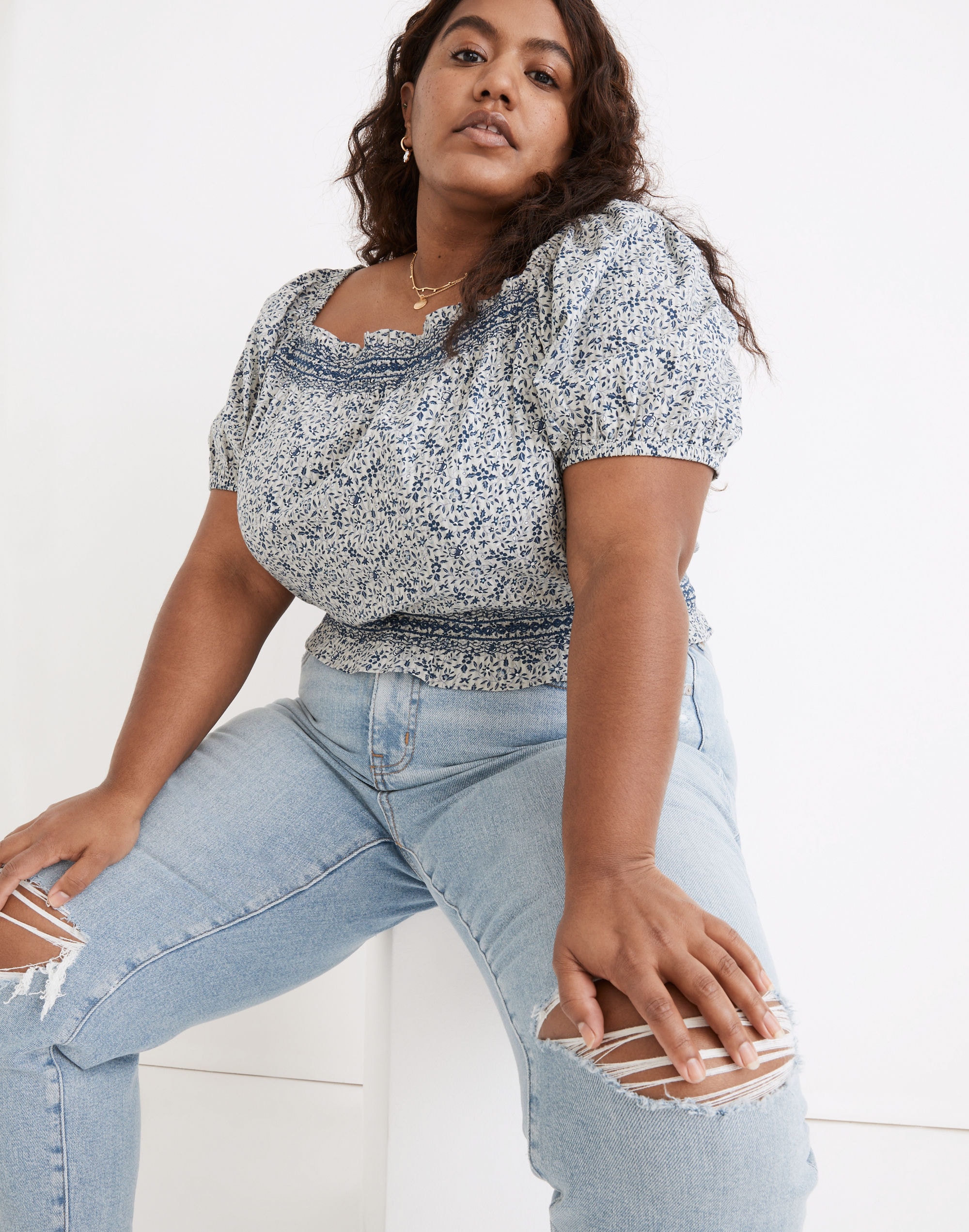 Plus Jeanette Top in Florentine Floral in null image 1