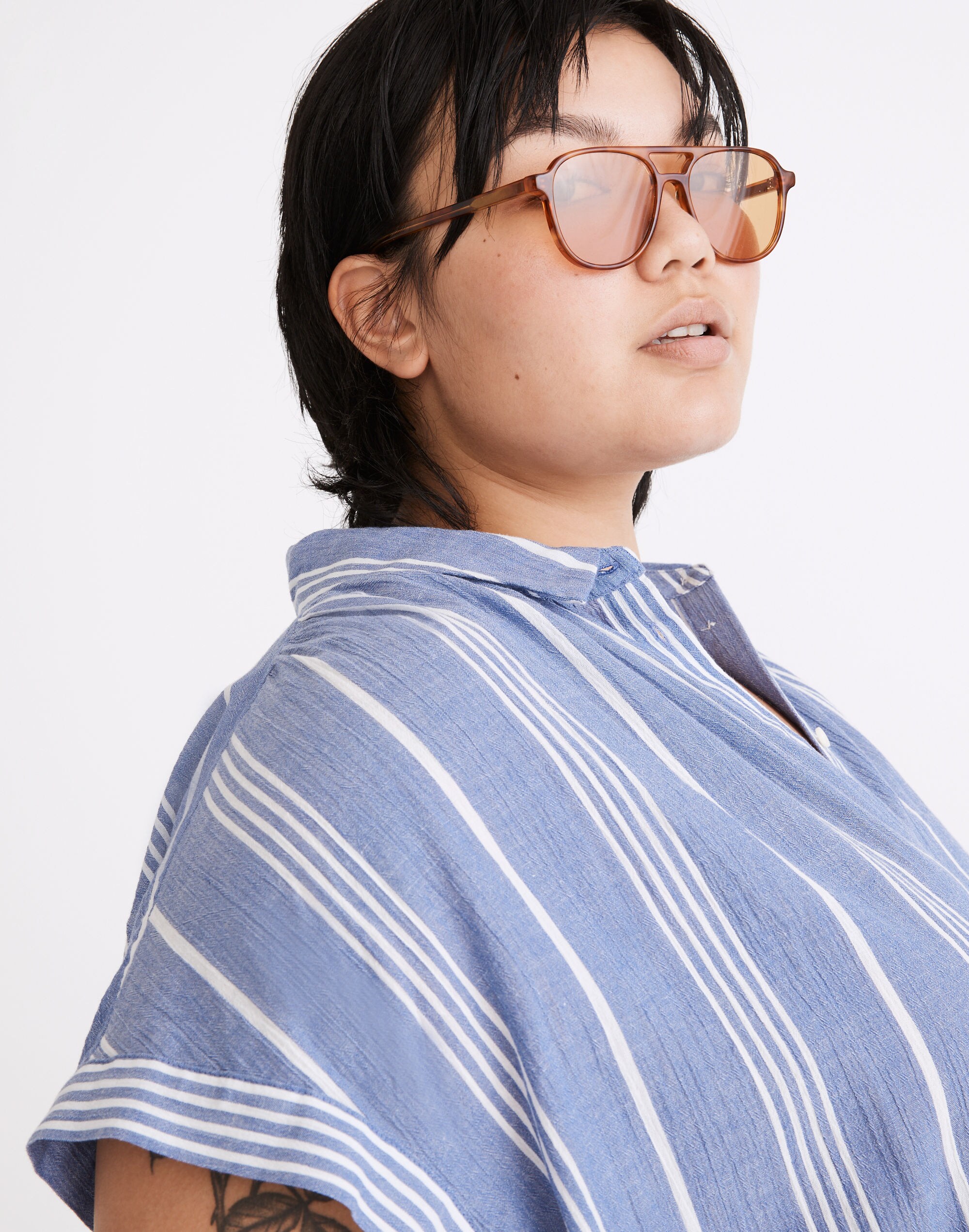Plus Central Shirt in Highley Stripe