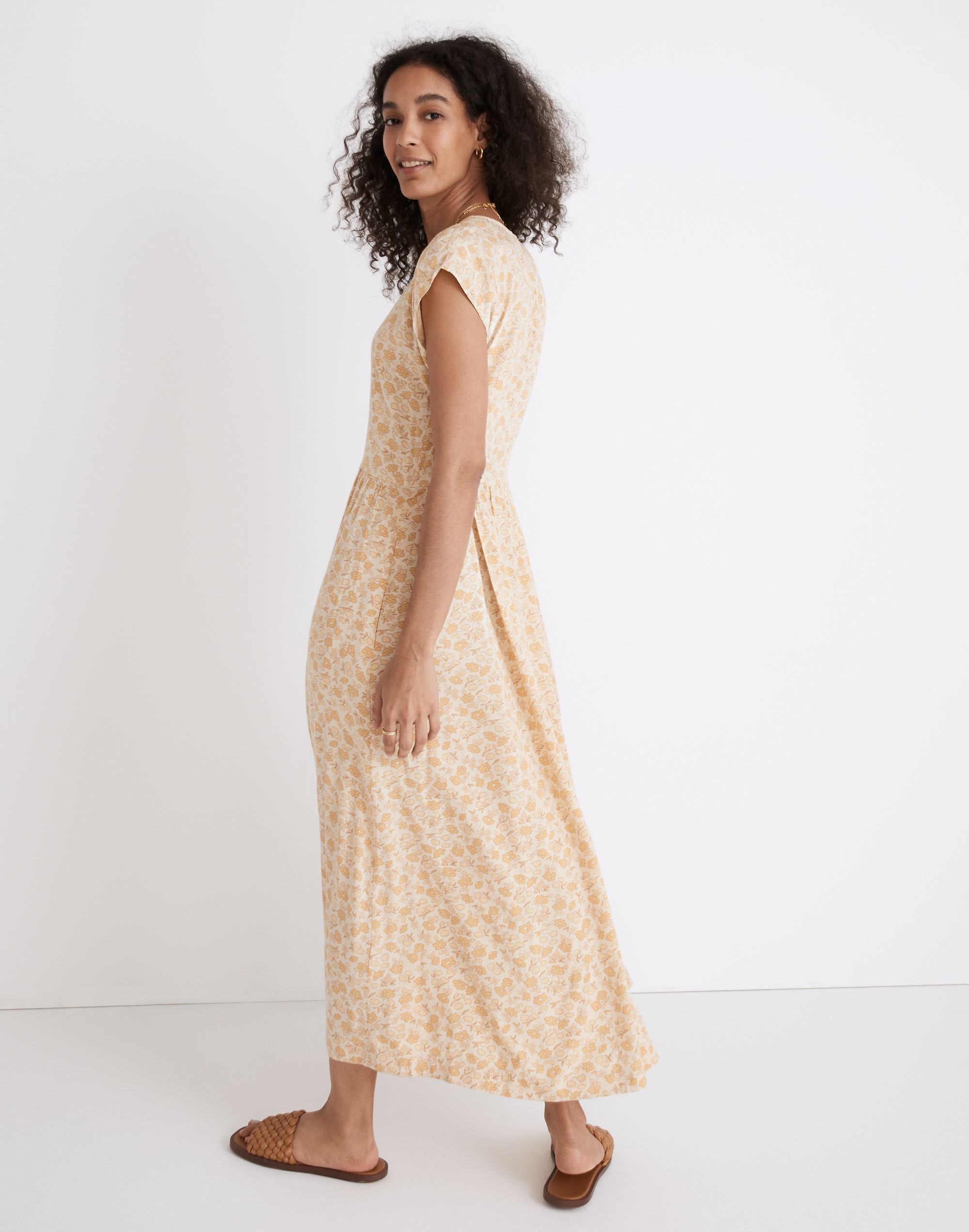 ButtonFront Midi Dress in Piccola Floral Madewell
