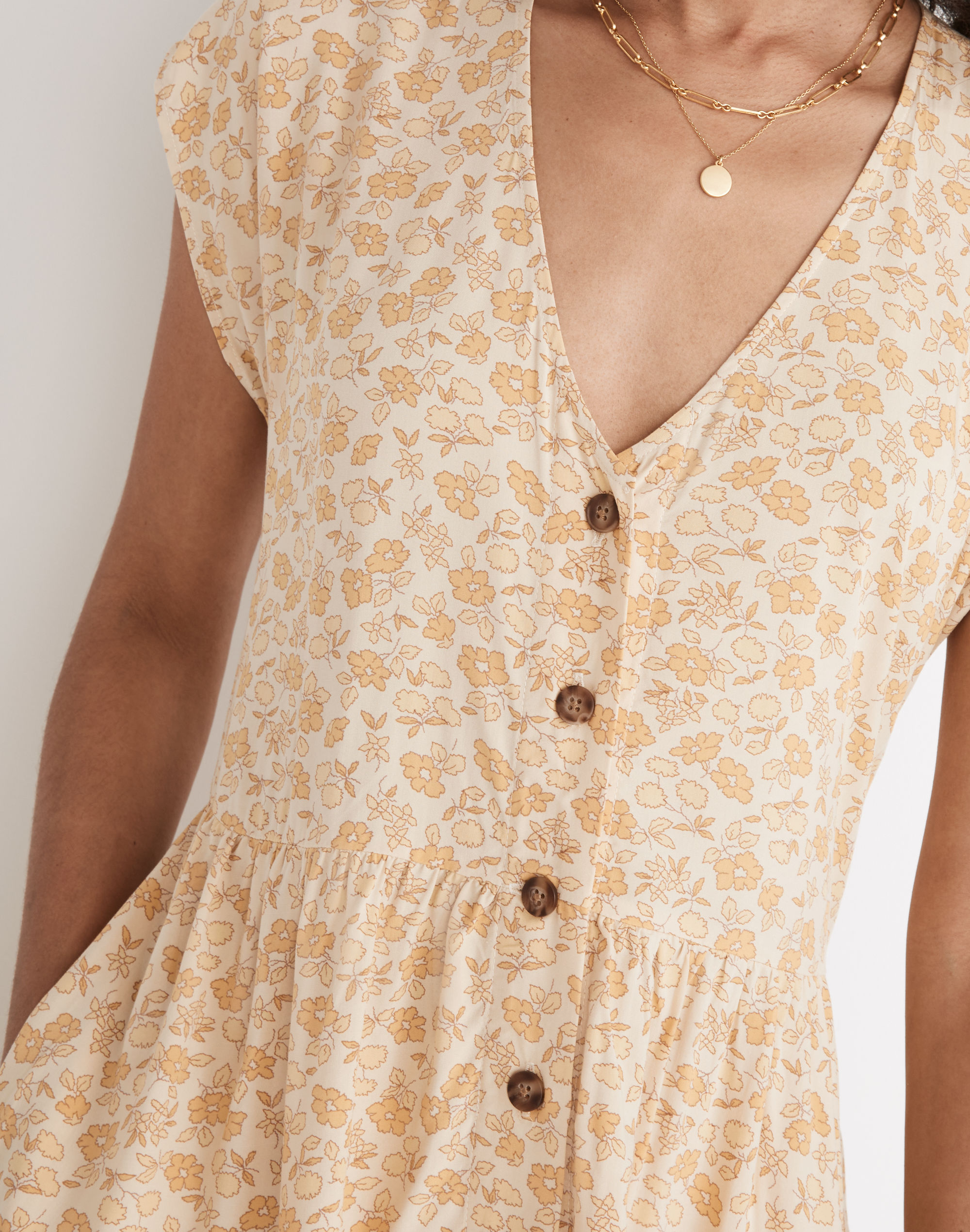 Button-Front Midi Dress in Piccola Floral