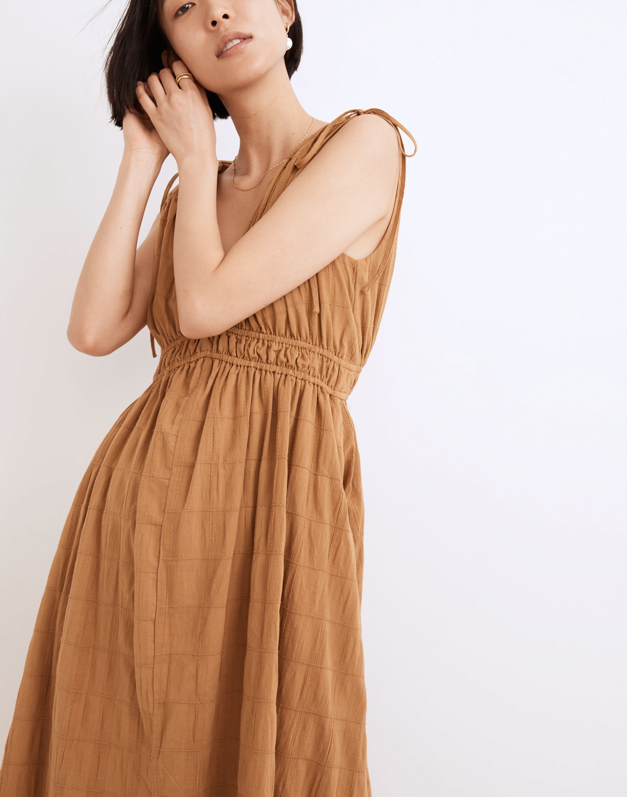 madewell sophia midi dress Twill Sophia Midi Dress