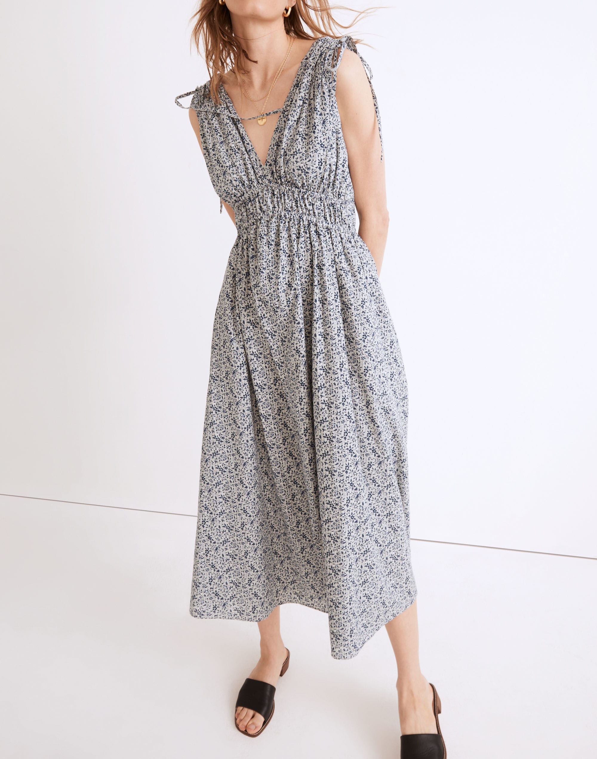 Sophia Smocked Midi Dress in Florentine Floral