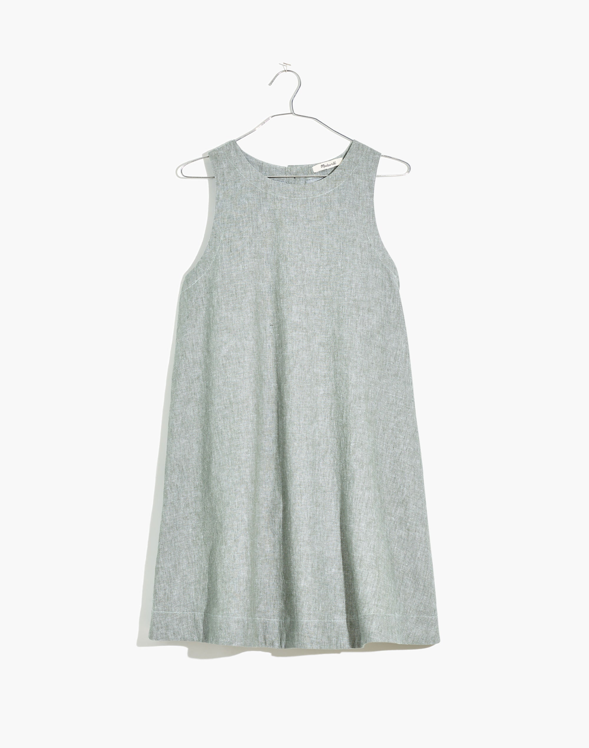 Linen-Cotton Tank Mini Dress