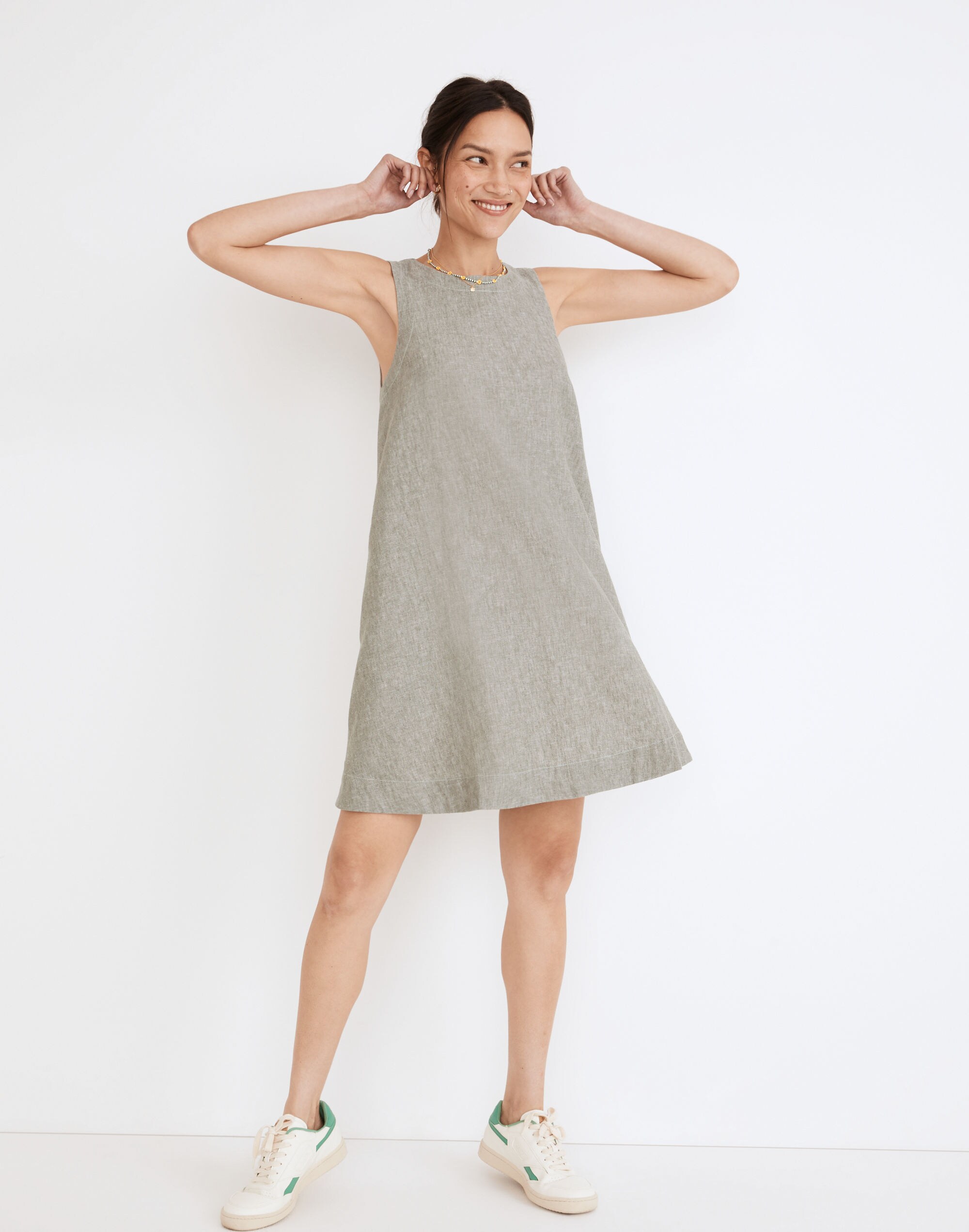 chinese dress ladies Madewell Maisie Mini Dress in 100% Linen Ochre Fresco 0 at Amazon Women's  Clothing store main image 0