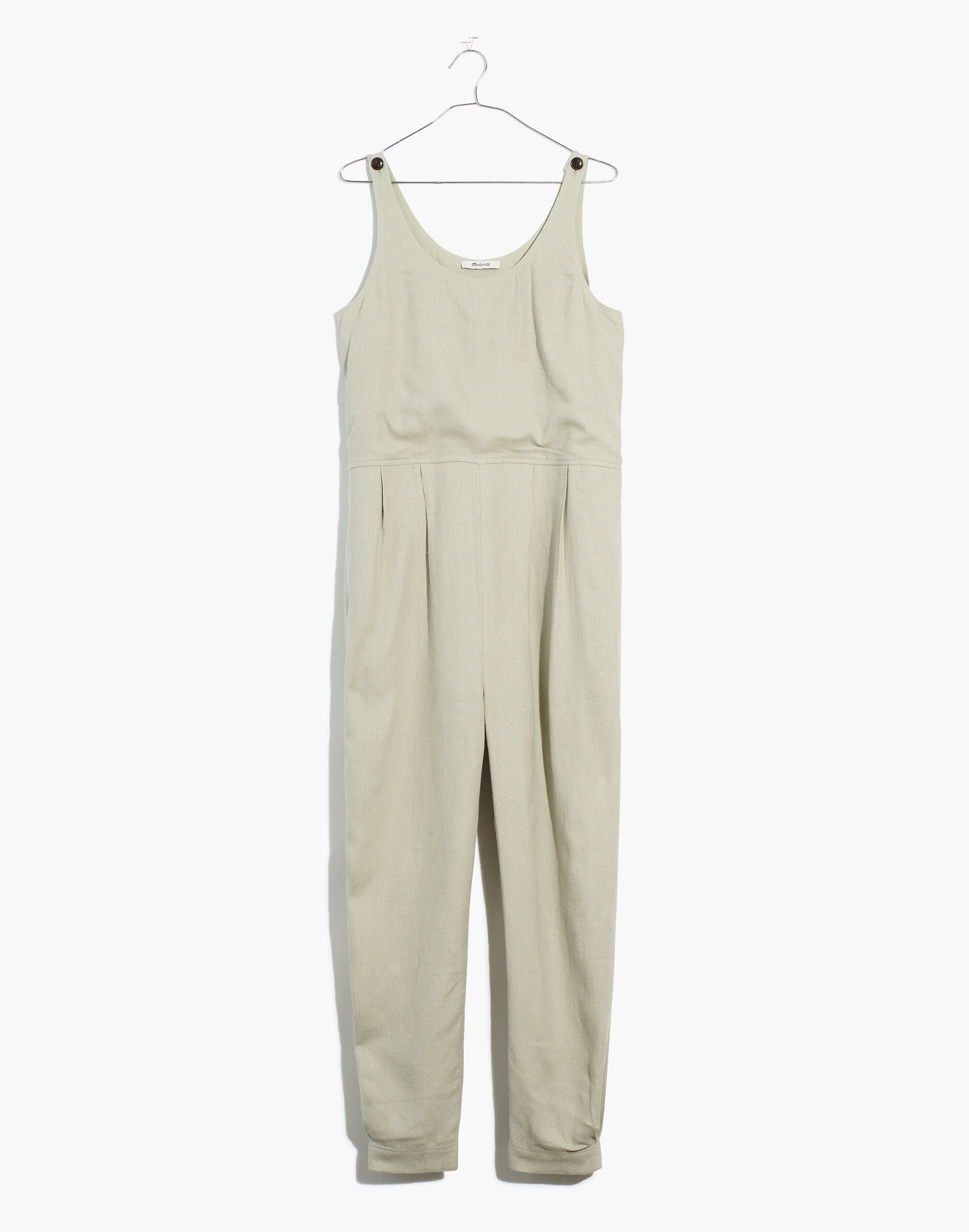 Breezewoven Linen-Blend Tank Jumpsuit