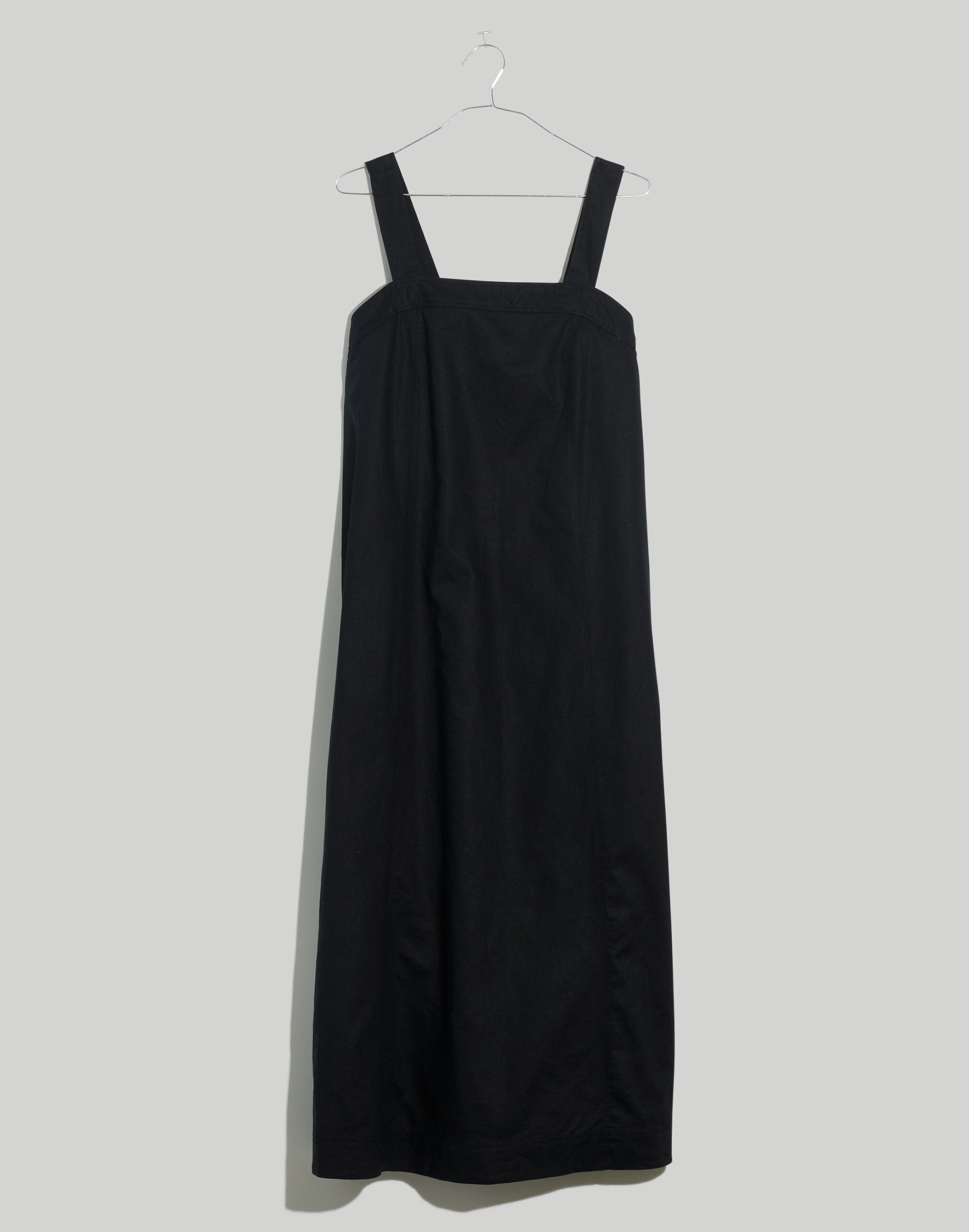 Linen-Cotton Princess-Seamed Midi Dress