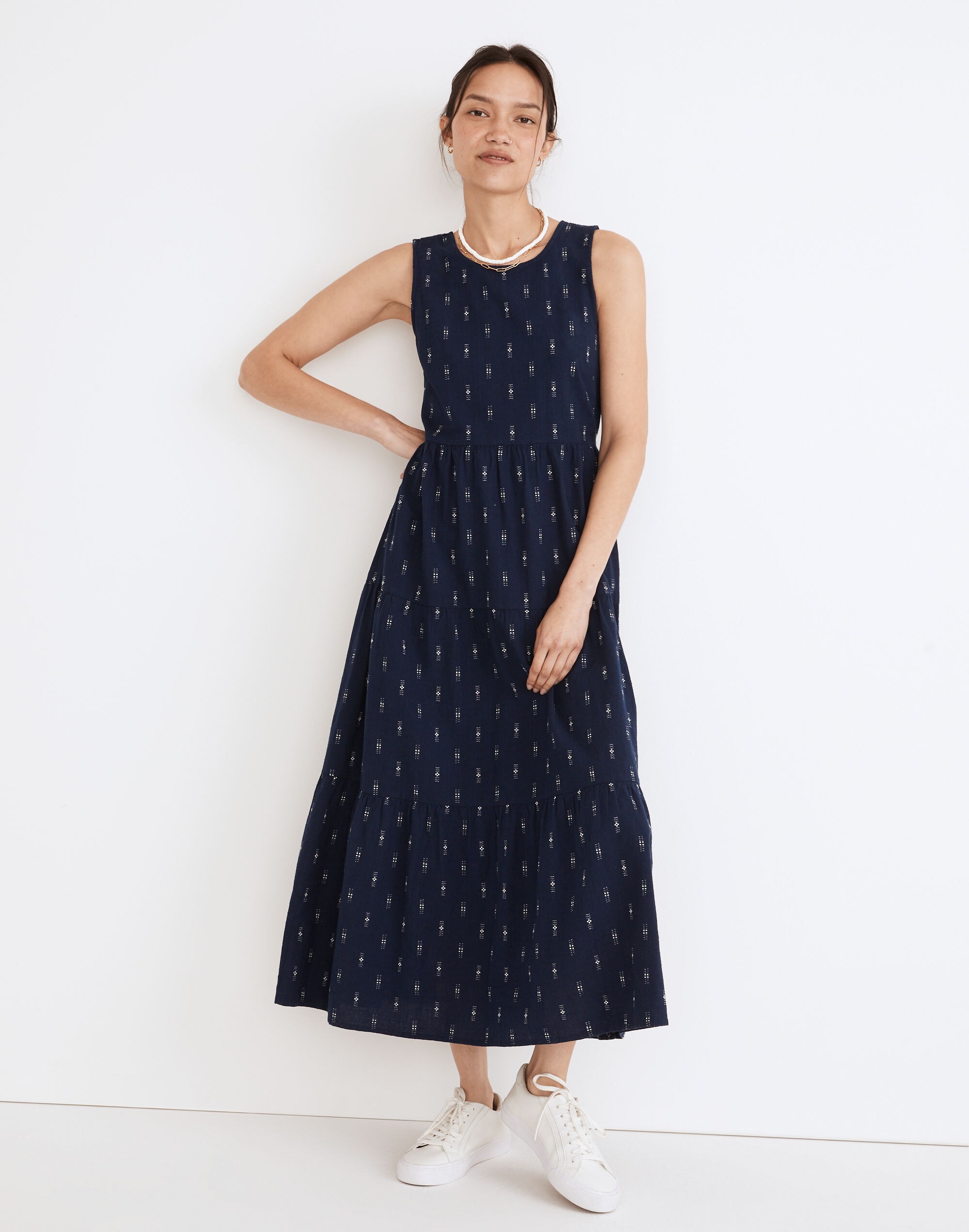 Cattail Cutout Tiered Midi Dress