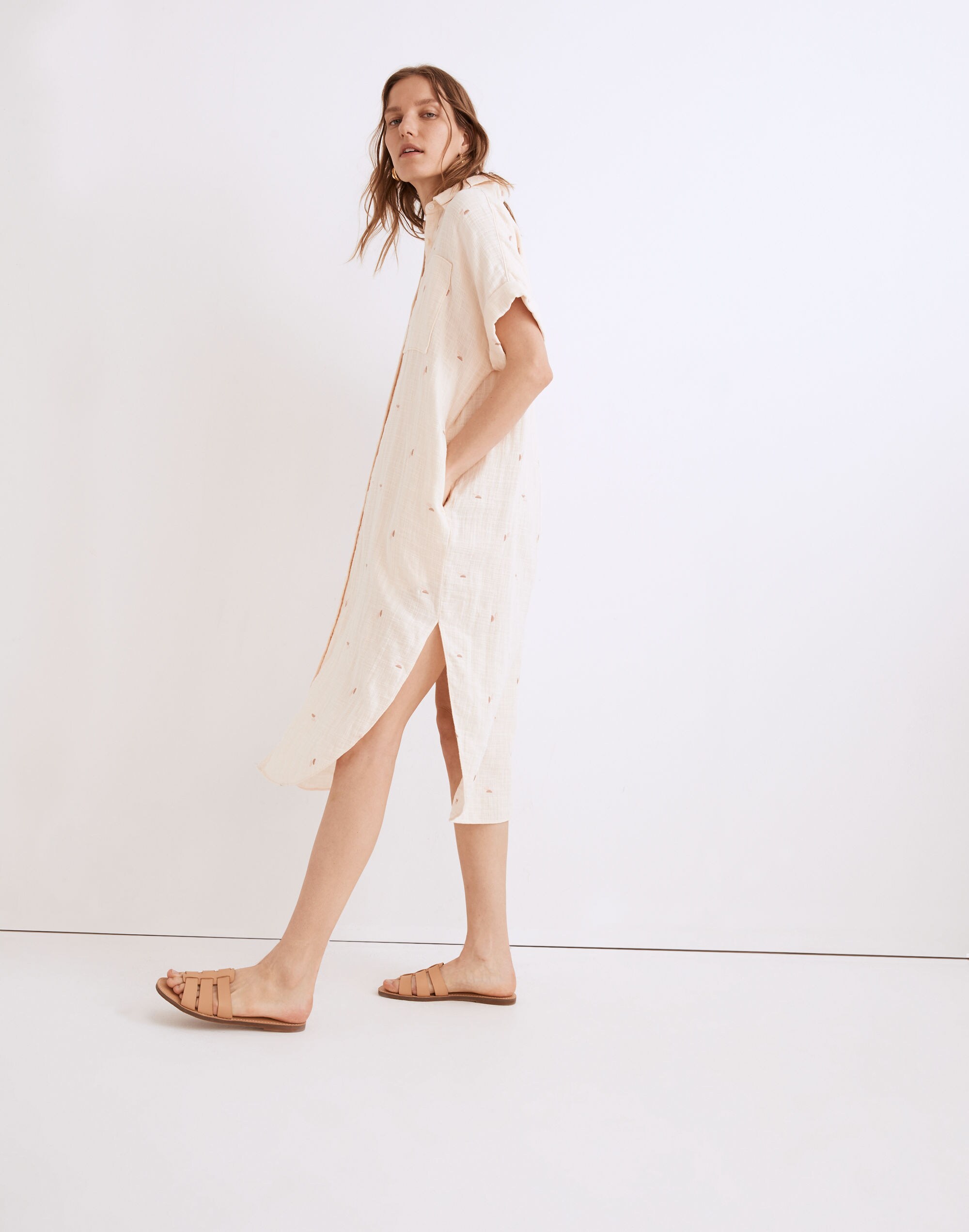 Embroidered Lightspun Lakeline Shirtdress