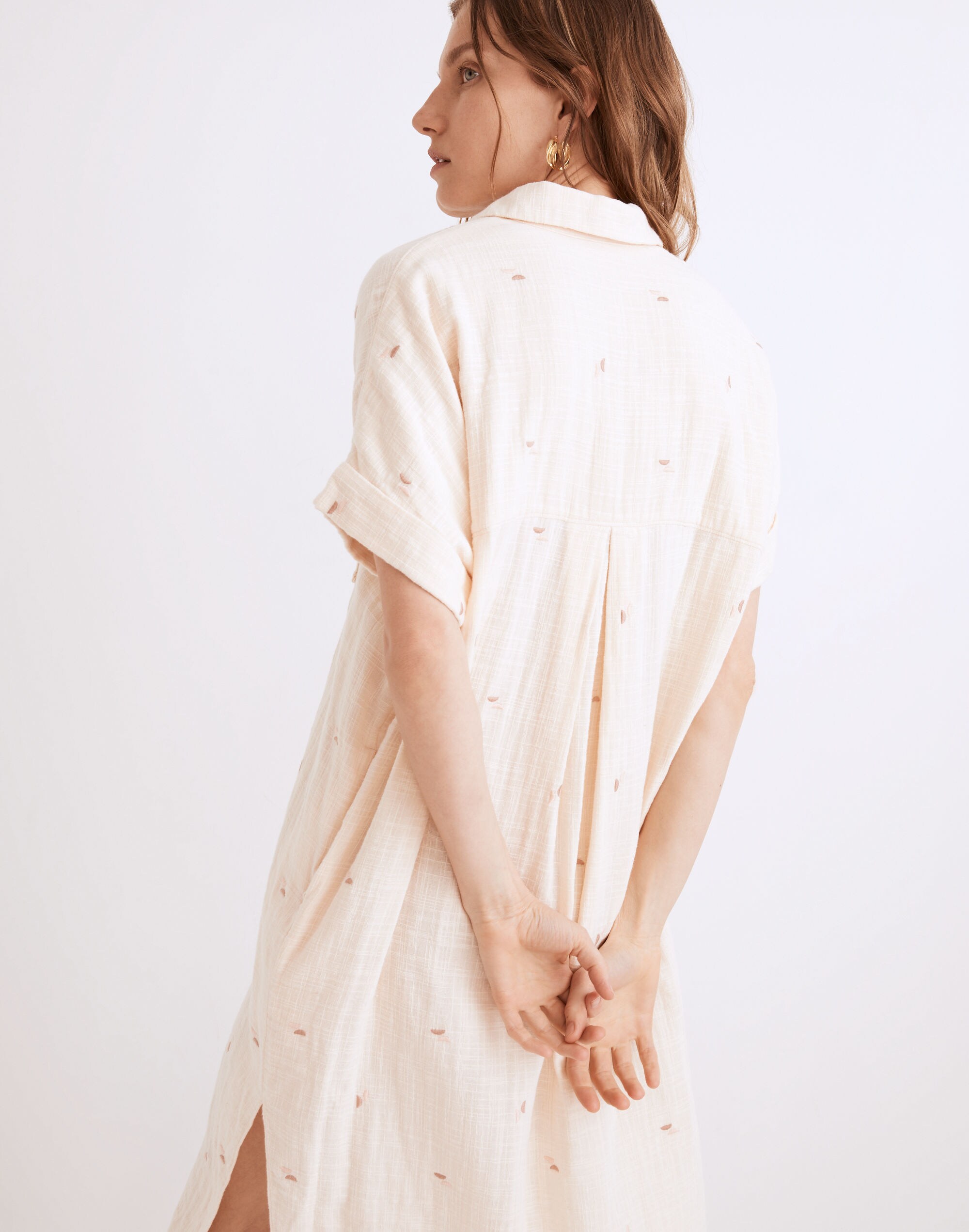 Embroidered Lightspun Lakeline Shirtdress
