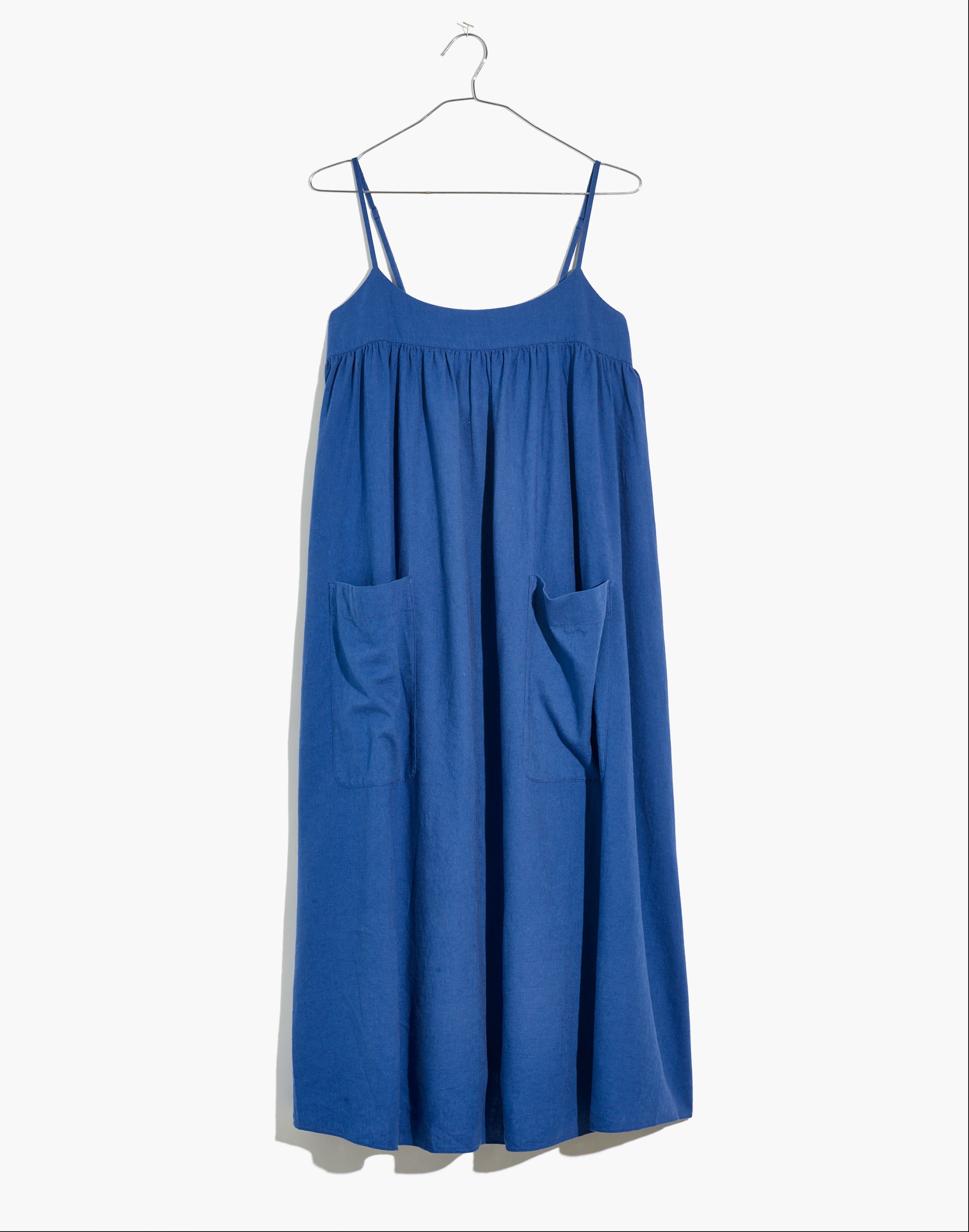 Linen-Blend Cami Midi Dress