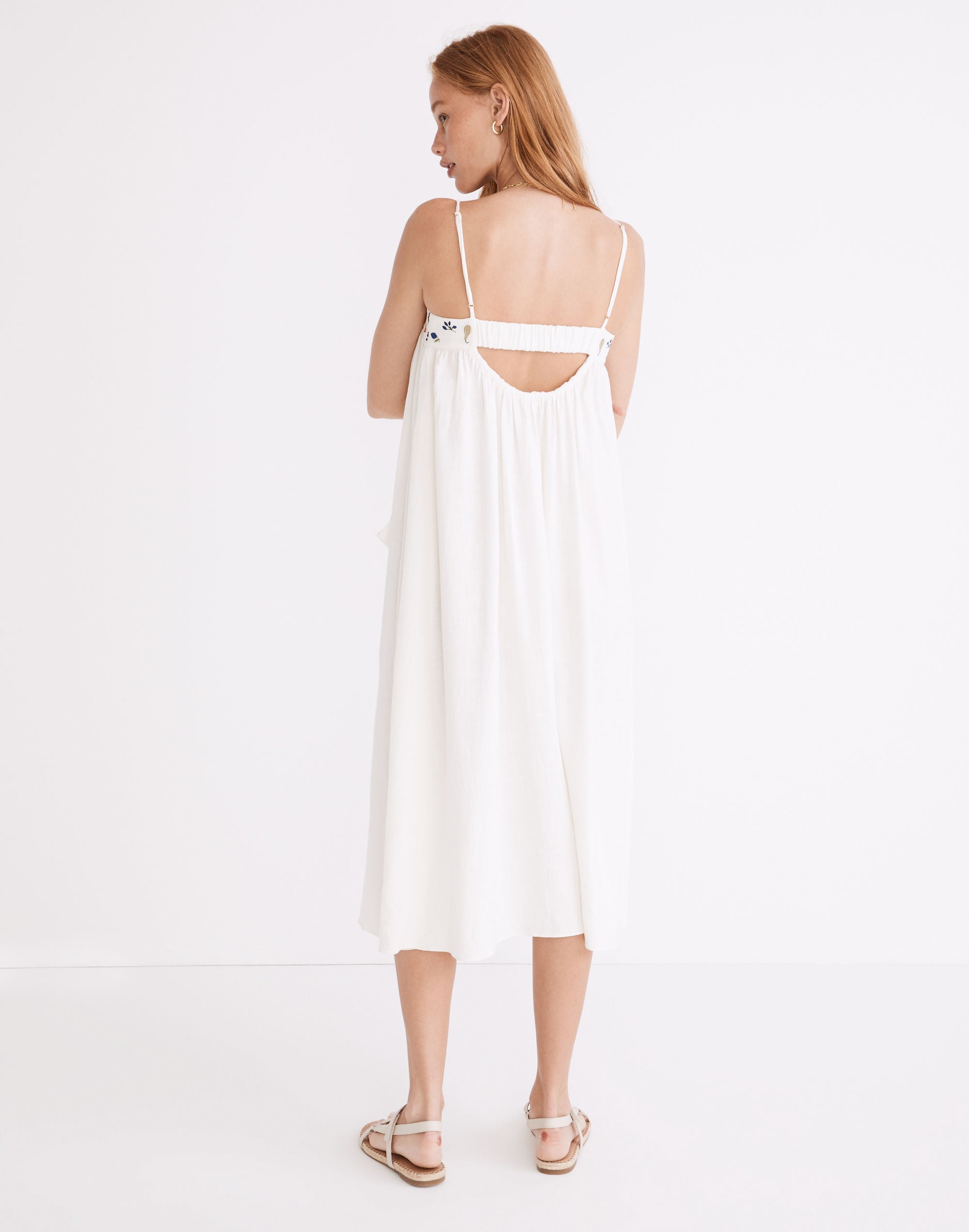 Fresca Fruit Embroidered Cami Midi Dress