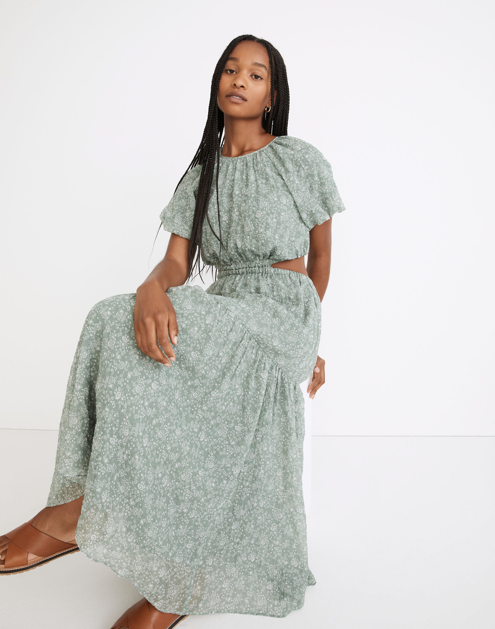 Endurance Lodge Disobedience button front midi dress in piazza floral Natura preamble Ambiguous