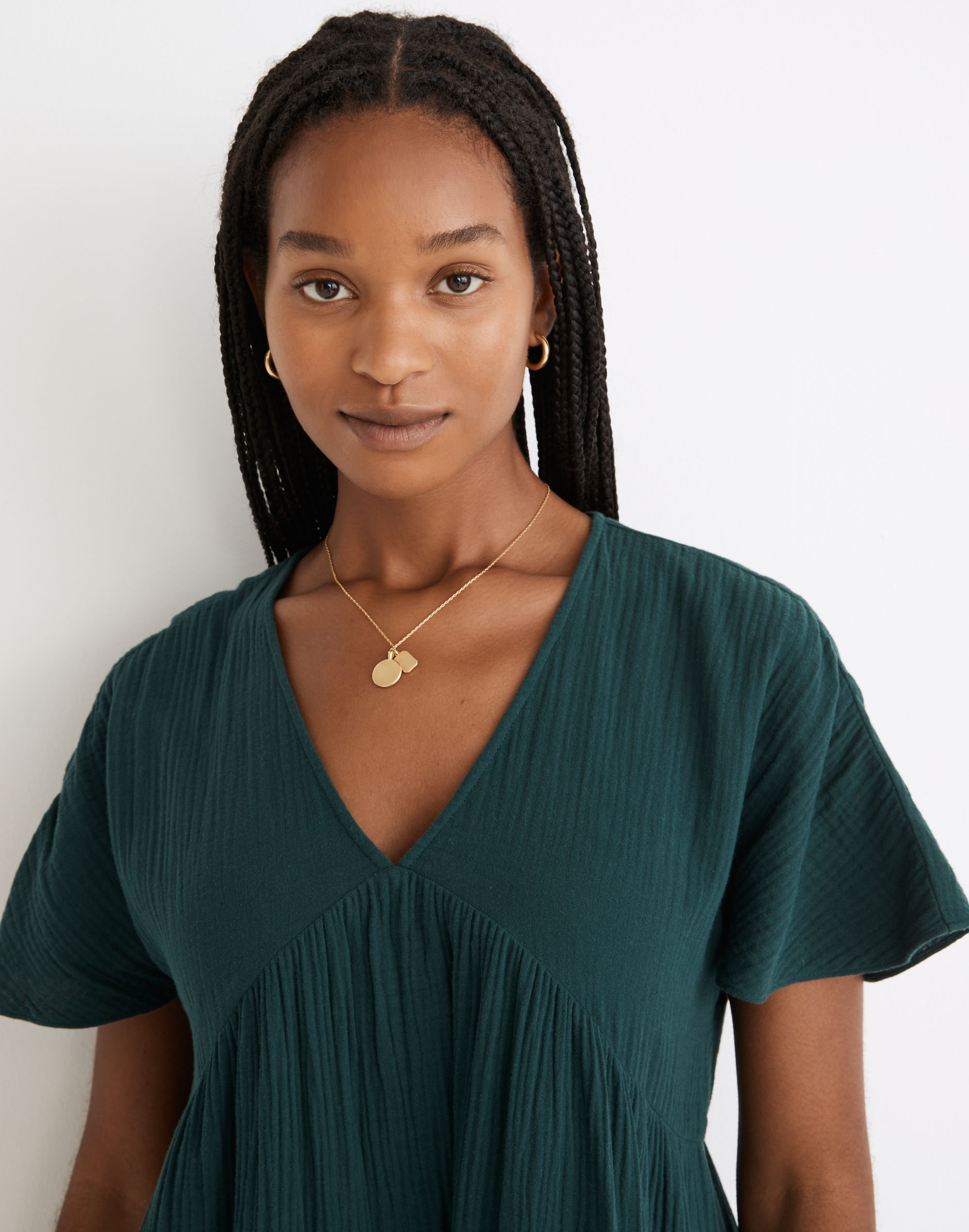 Lightspun Popover Tiered Mini Dress