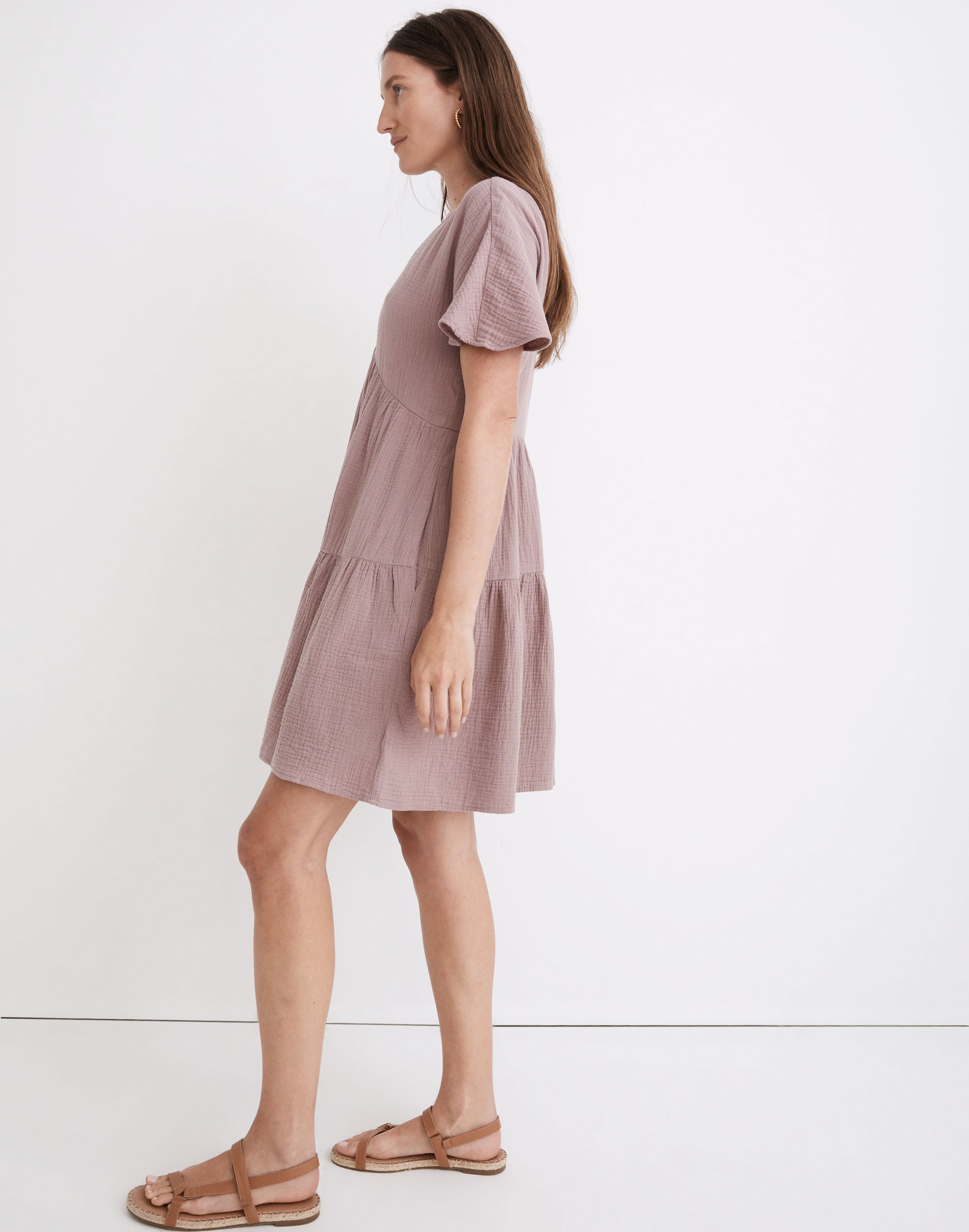 Lightspun Popover Tiered Mini Dress
