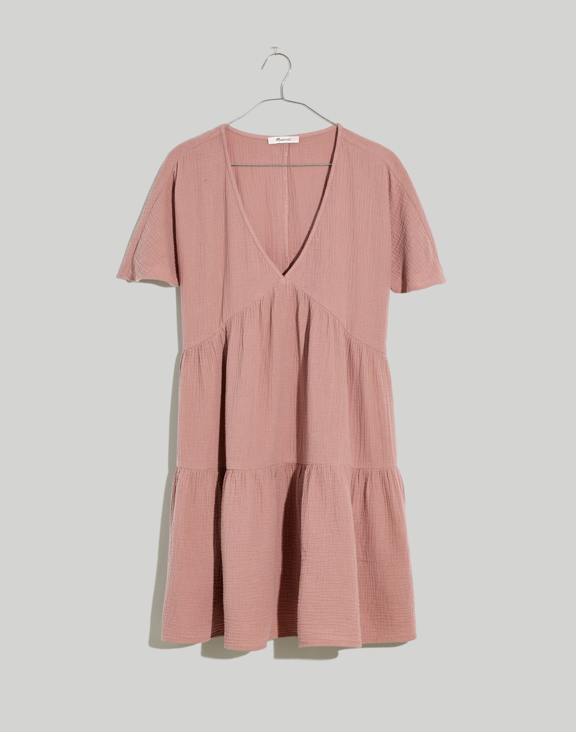 Lightspun Popover Tiered Mini Dress