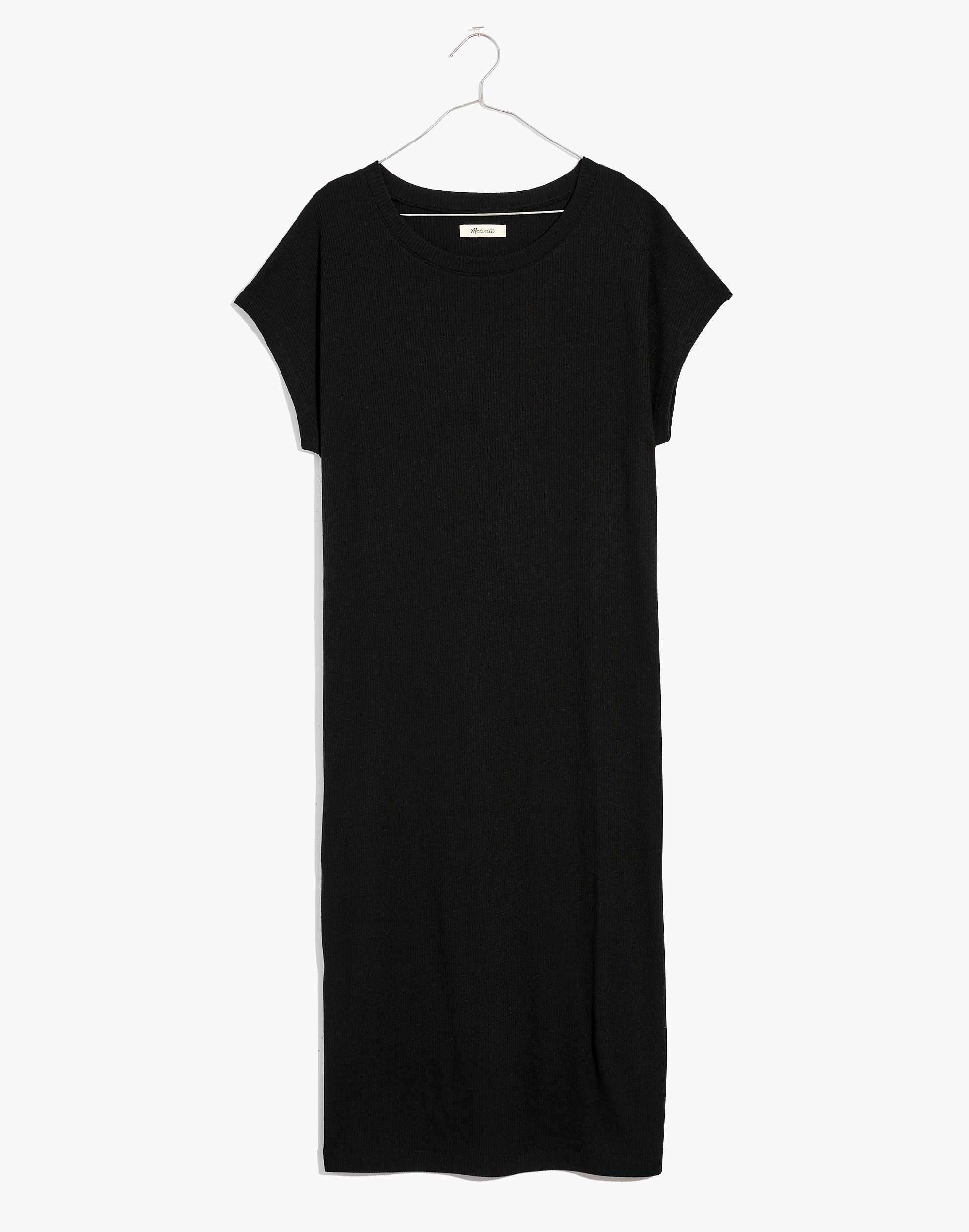 Plus Ribbed Shoulder Tee Dress