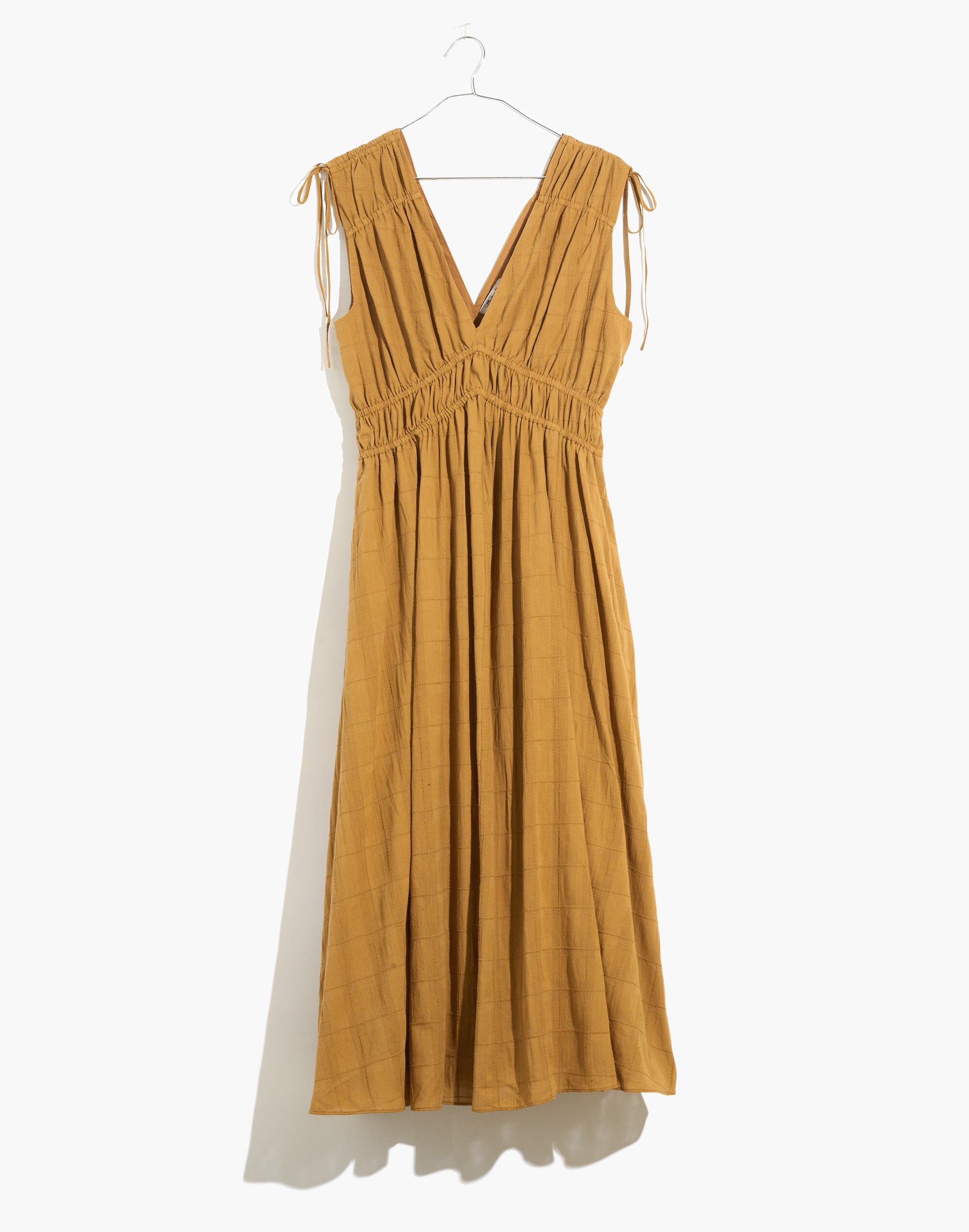 Plus Sophia Smocked Midi Dress in Windowpane