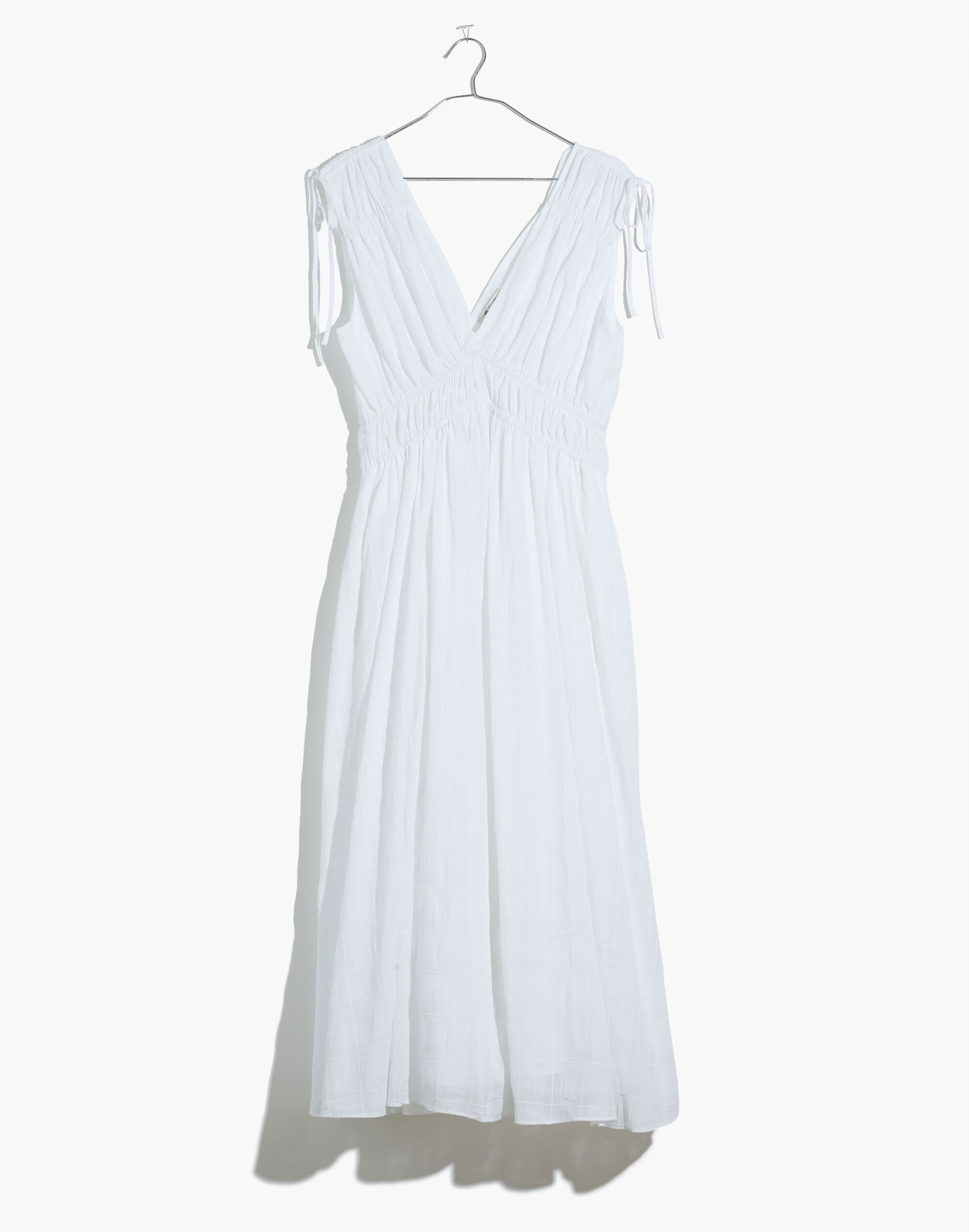 Plus Sophia Smocked Midi Dress in Windowpane