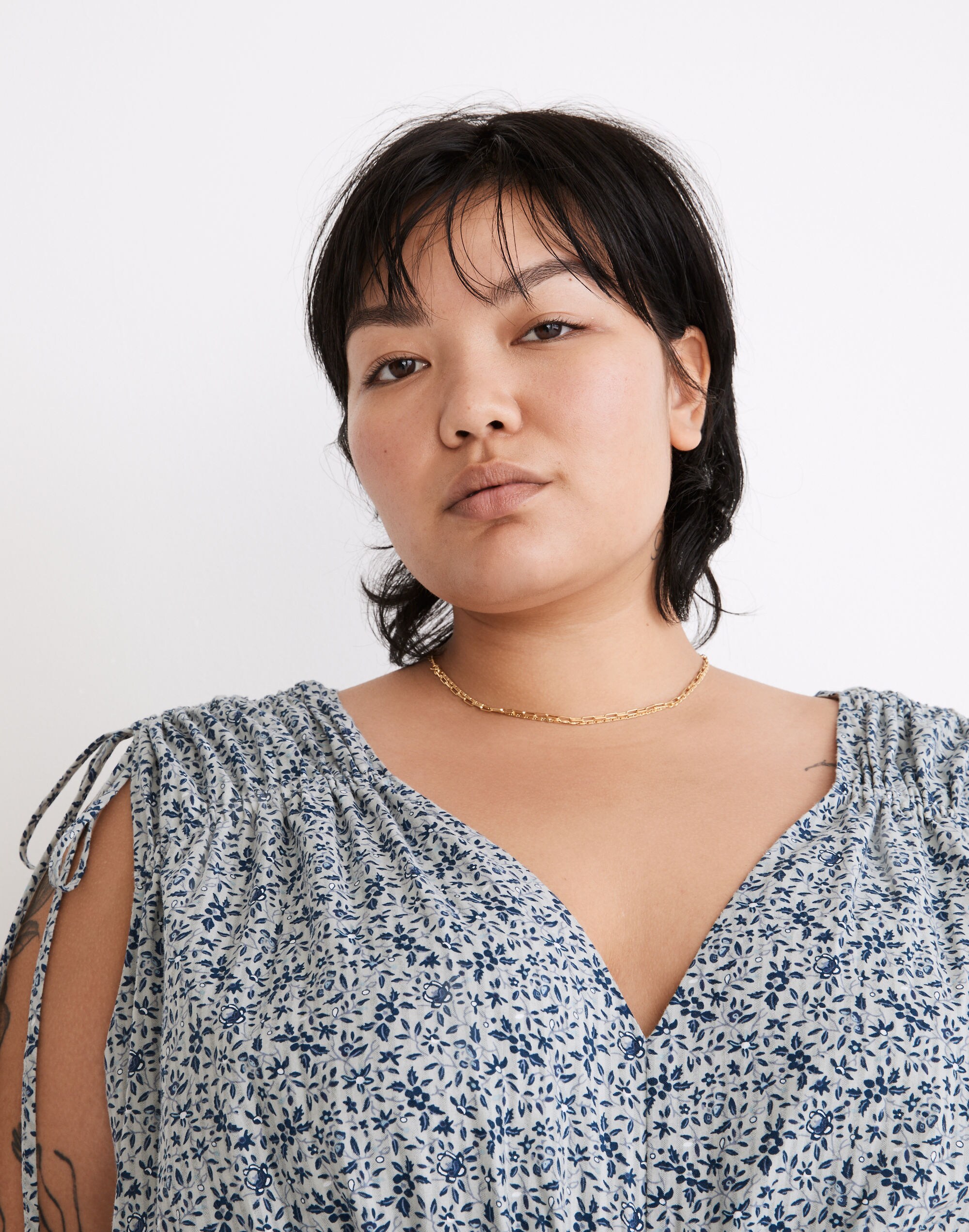 Plus Sophia Smocked Midi Dress in Florentine Floral