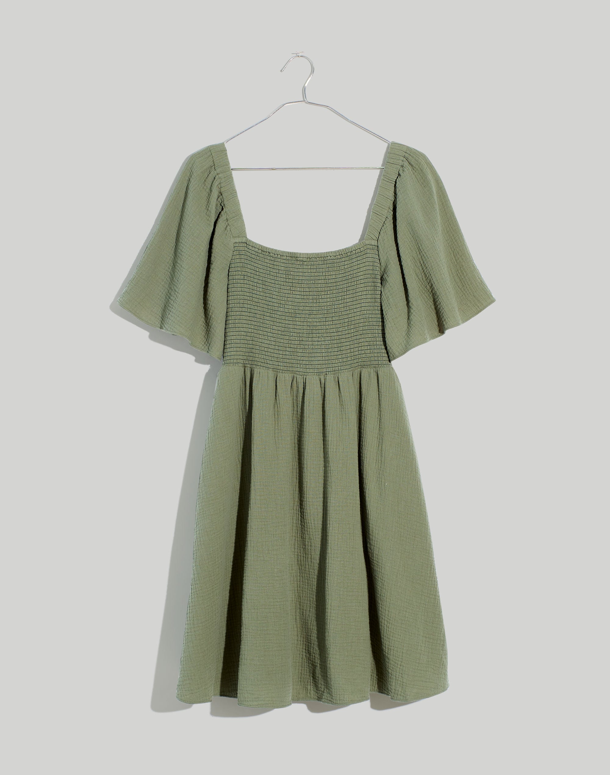 Plus Lightspun Lucie Smocked Tie-Back Mini Dress