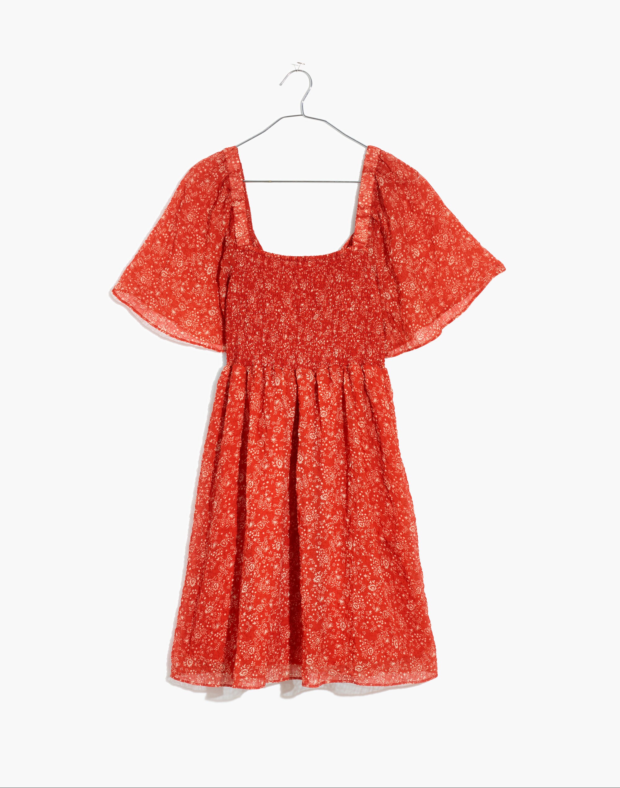 Plus Seersucker Lucie Tie-Back Mini Dress in Piazza Floral