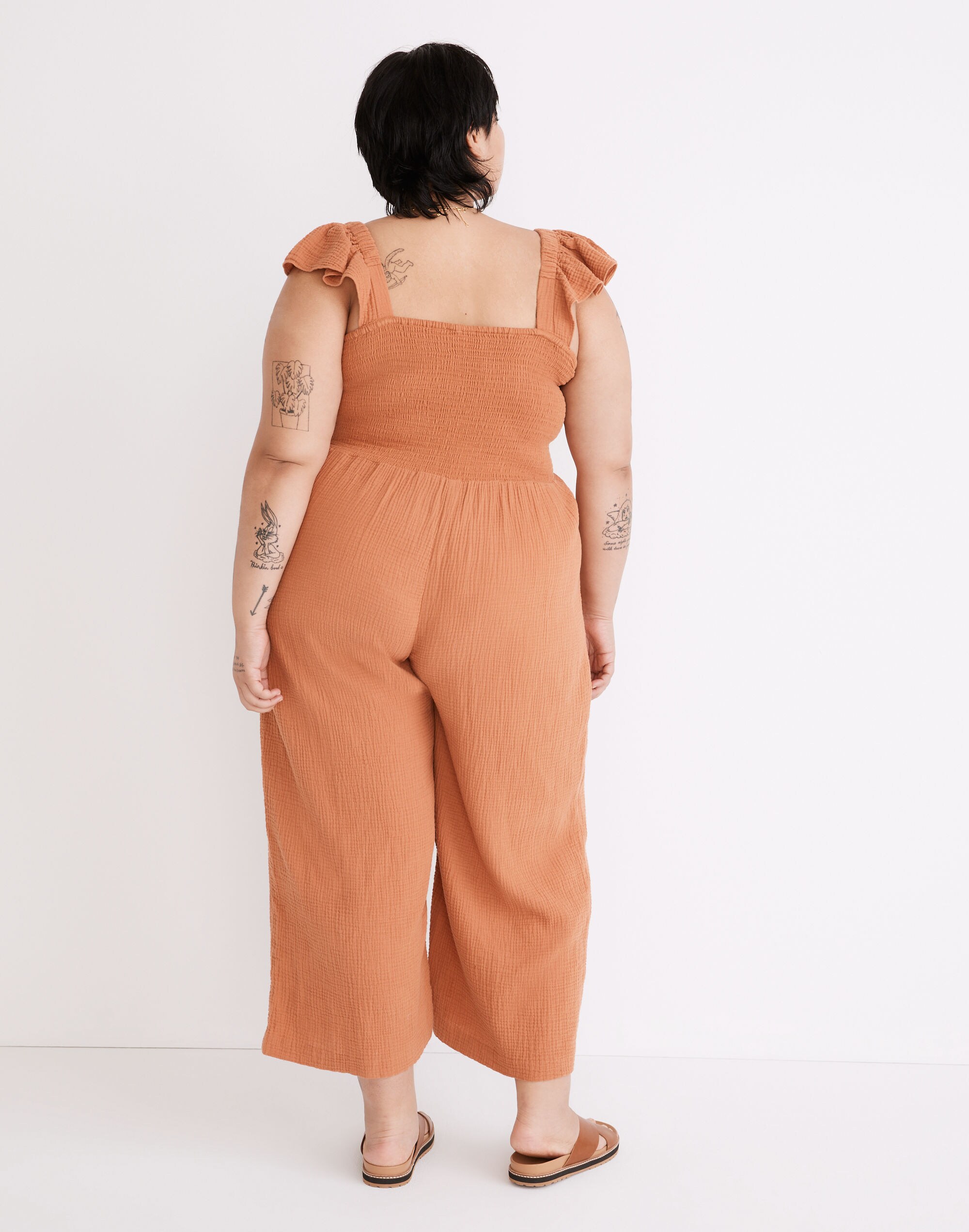 Plus Lightspun Lucie Flutter-Sleeve Jumpsuit