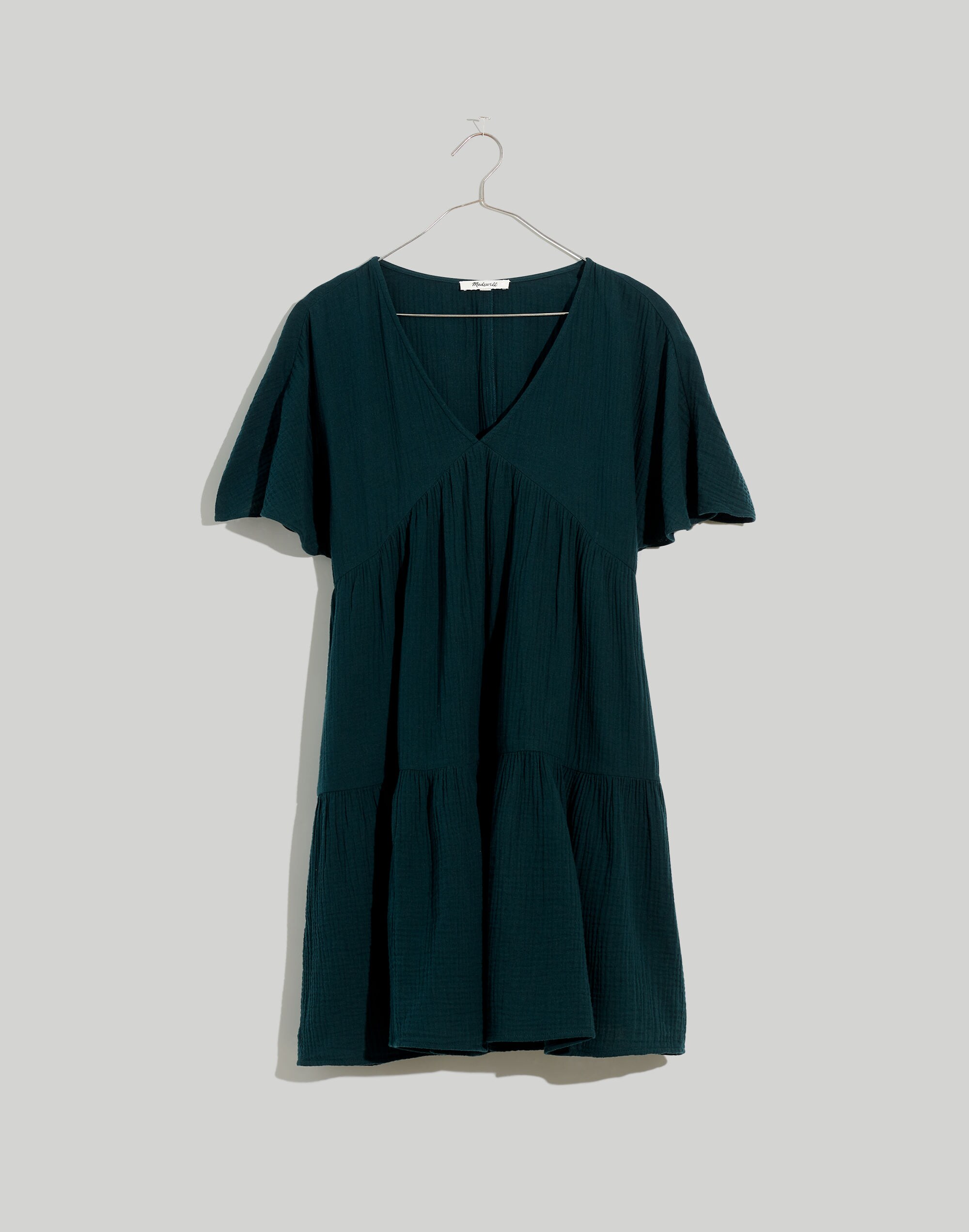 Plus Lightspun Popover Tiered Mini Dress