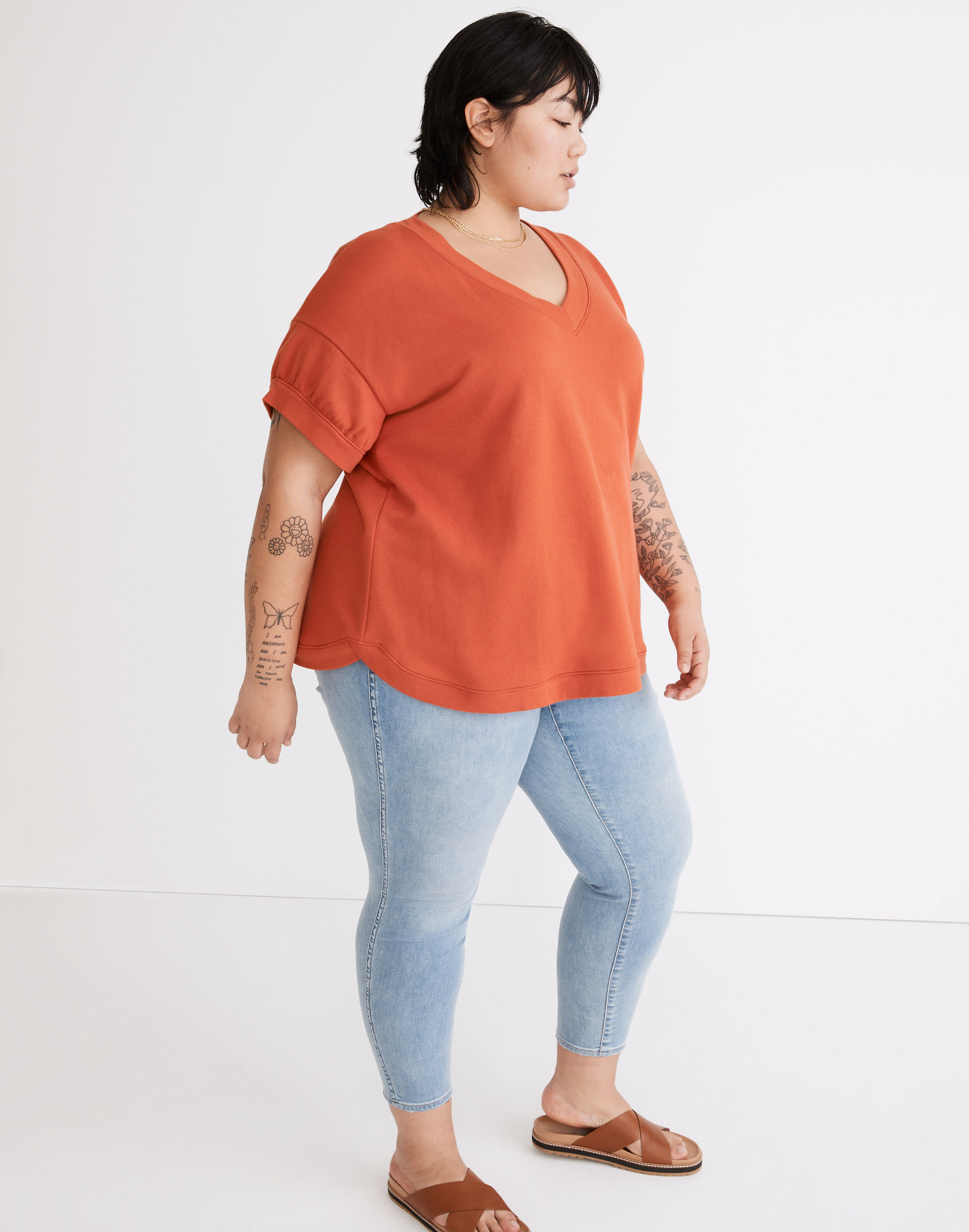 Plus (Re)sourced French Terry Sweatshirt Tee