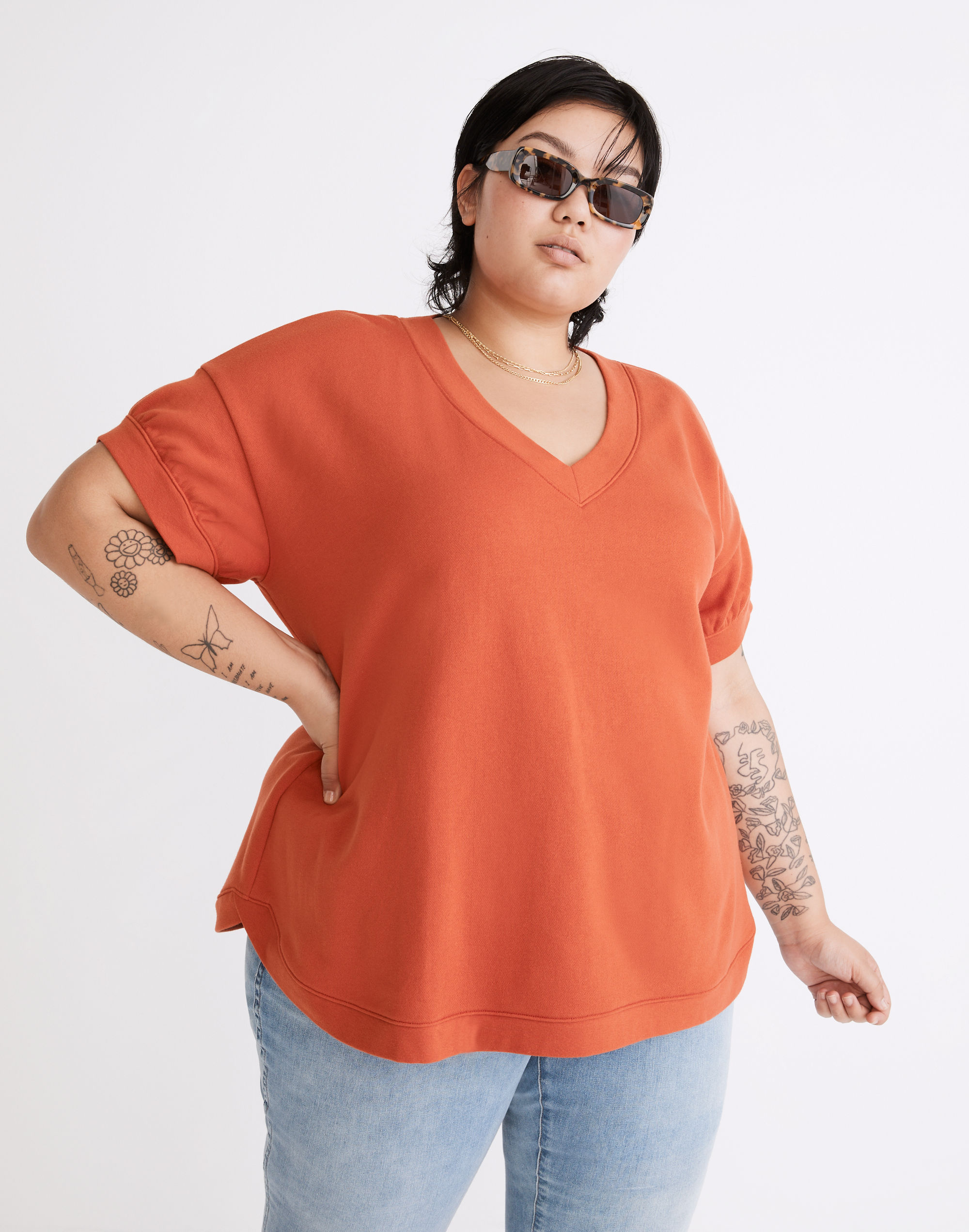 Plus (Re)sourced French Terry Sweatshirt Tee