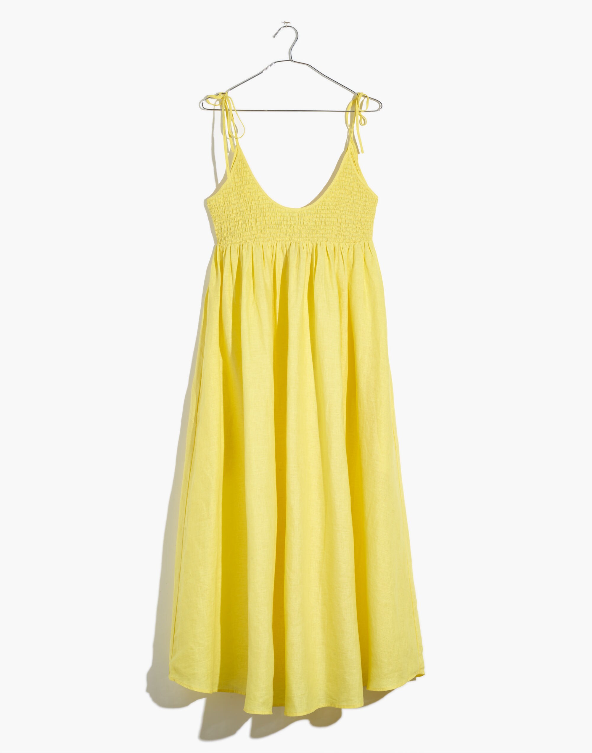 Madewell x Solid &amp; Striped&reg; Linen Riley Cover-Up Maxi Dress in Lemonade