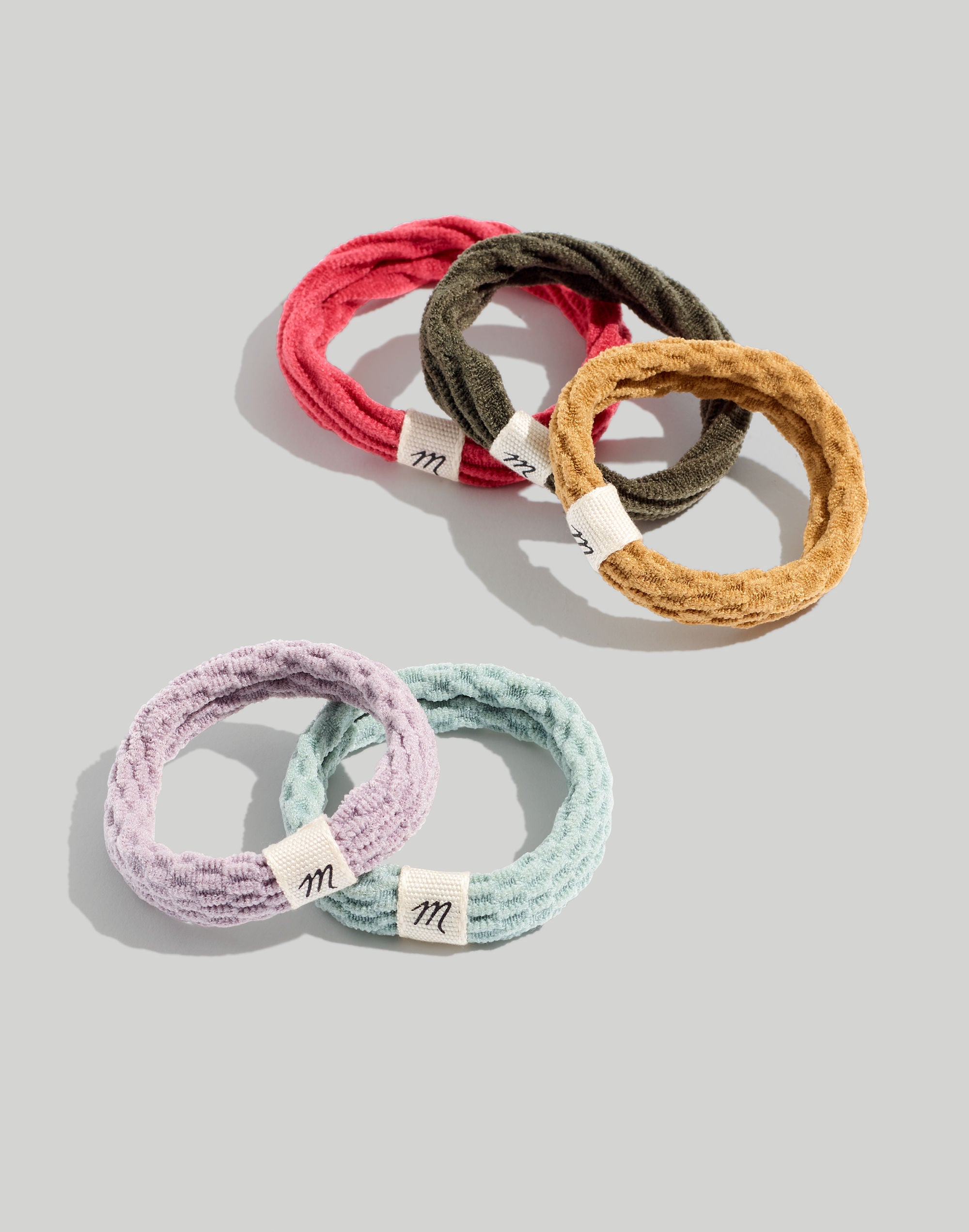 Five-Pack Skinny Scrunchies