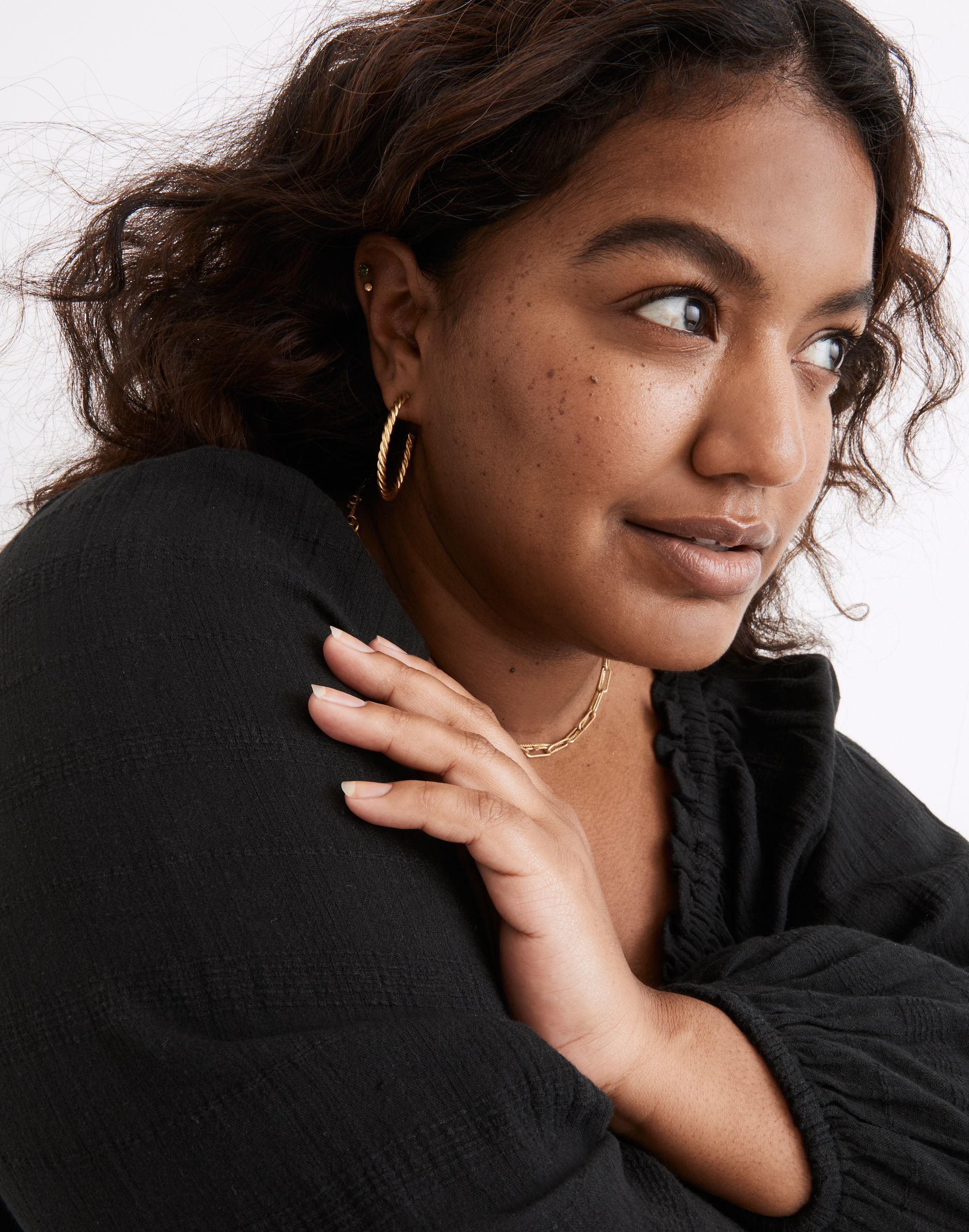 Puffed Rope Large Hoop Earrings