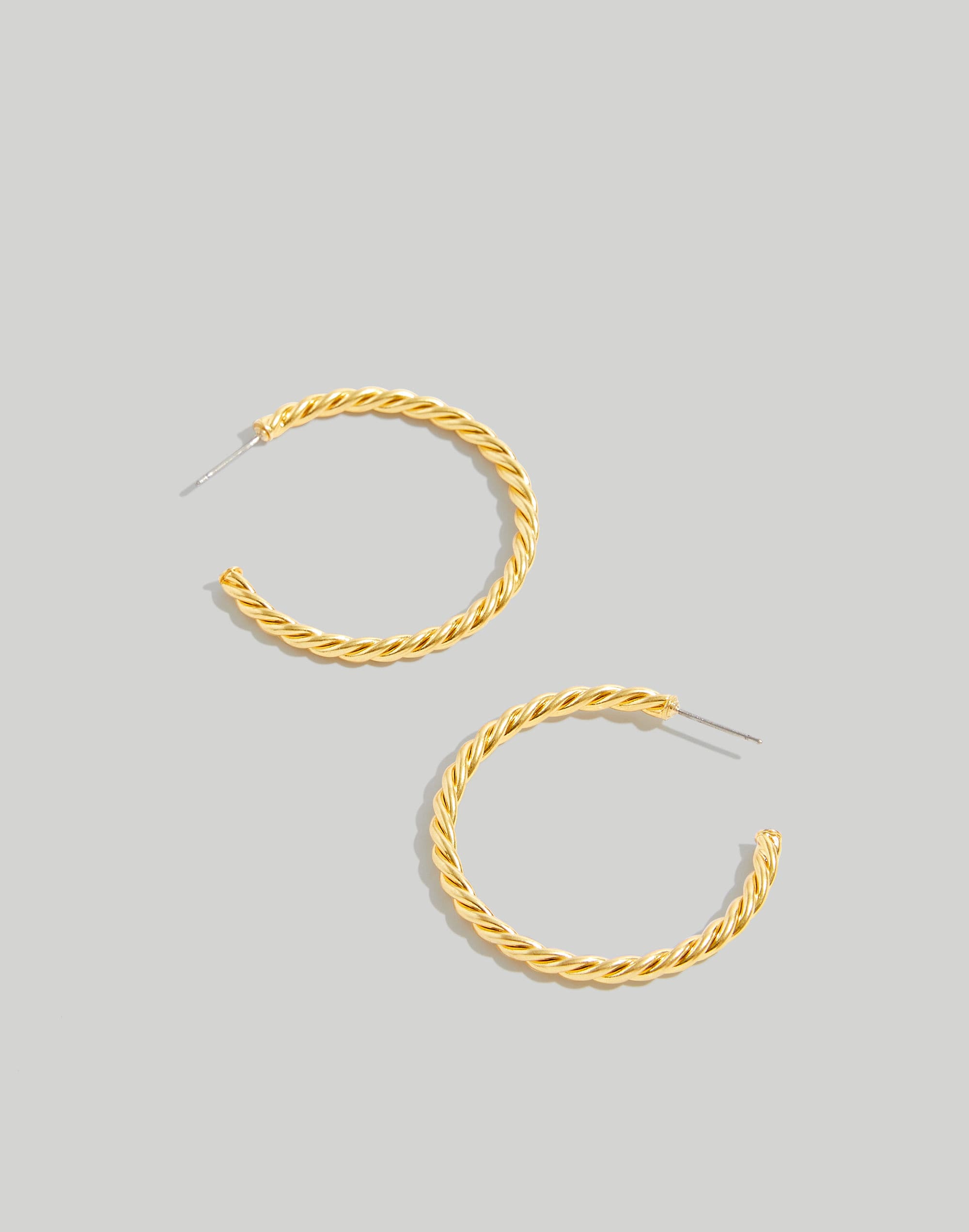 Puffed Rope Large Hoop Earrings