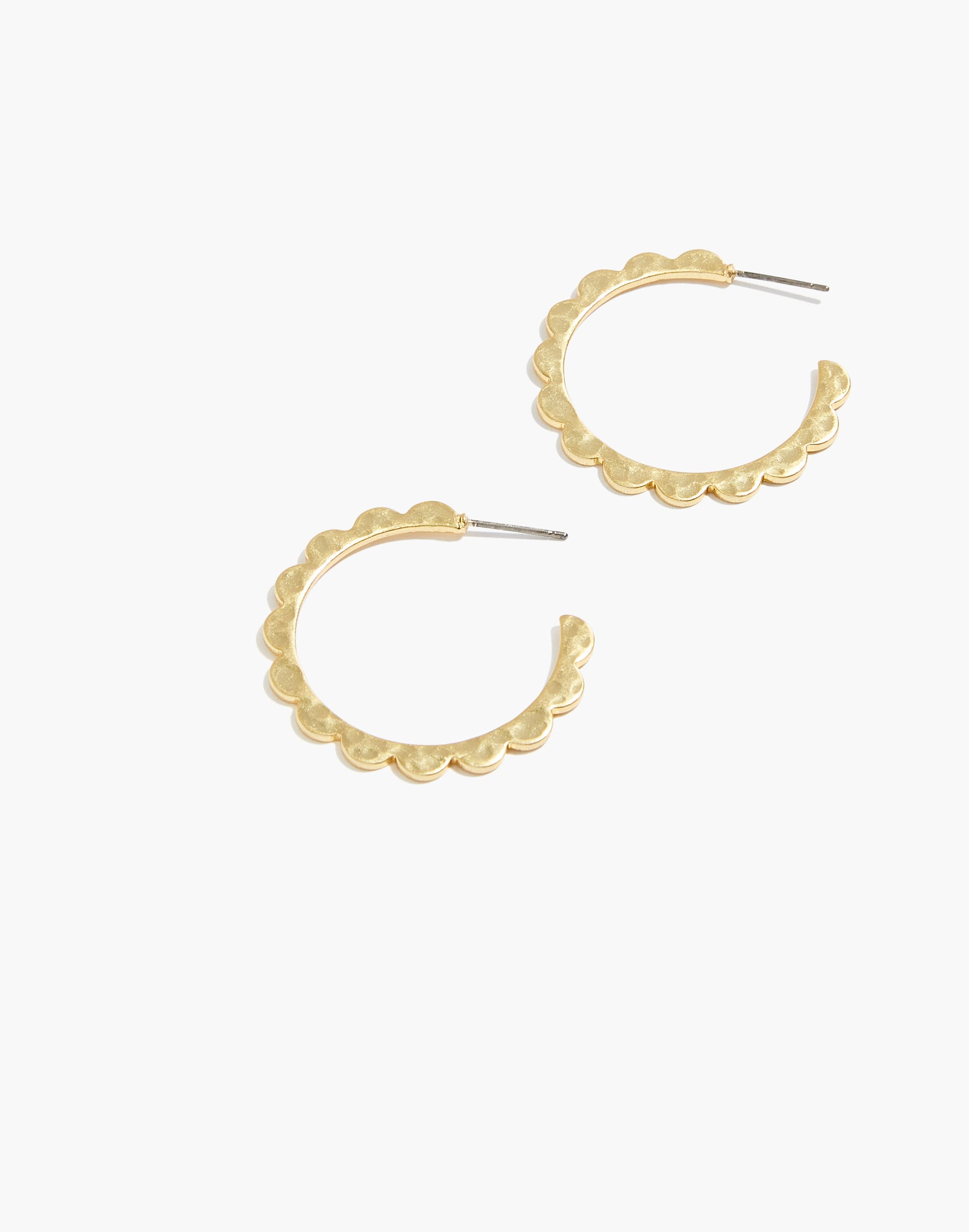Scalloped Medium Hoop Earrings