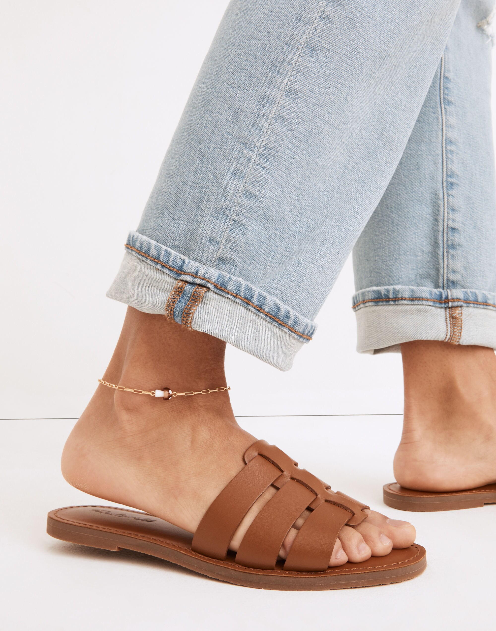 Mushroom Paperclip Chain Anklet