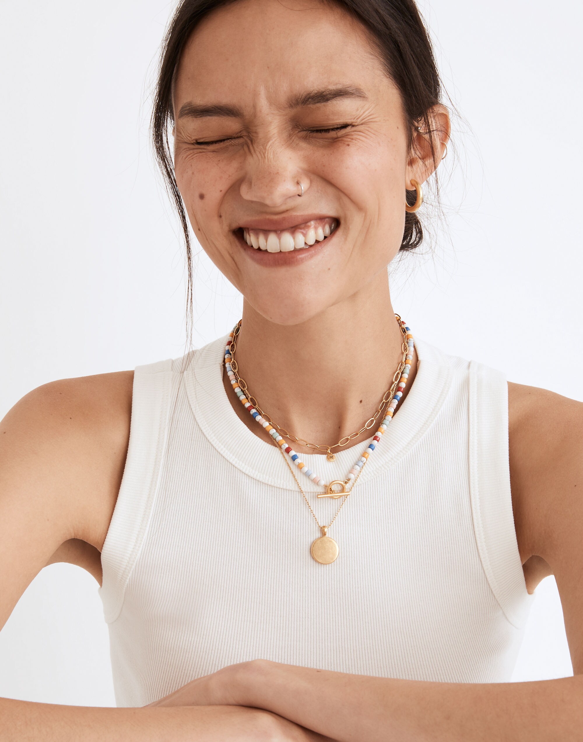 Three-Piece Beaded Toggle Chain Necklace Set