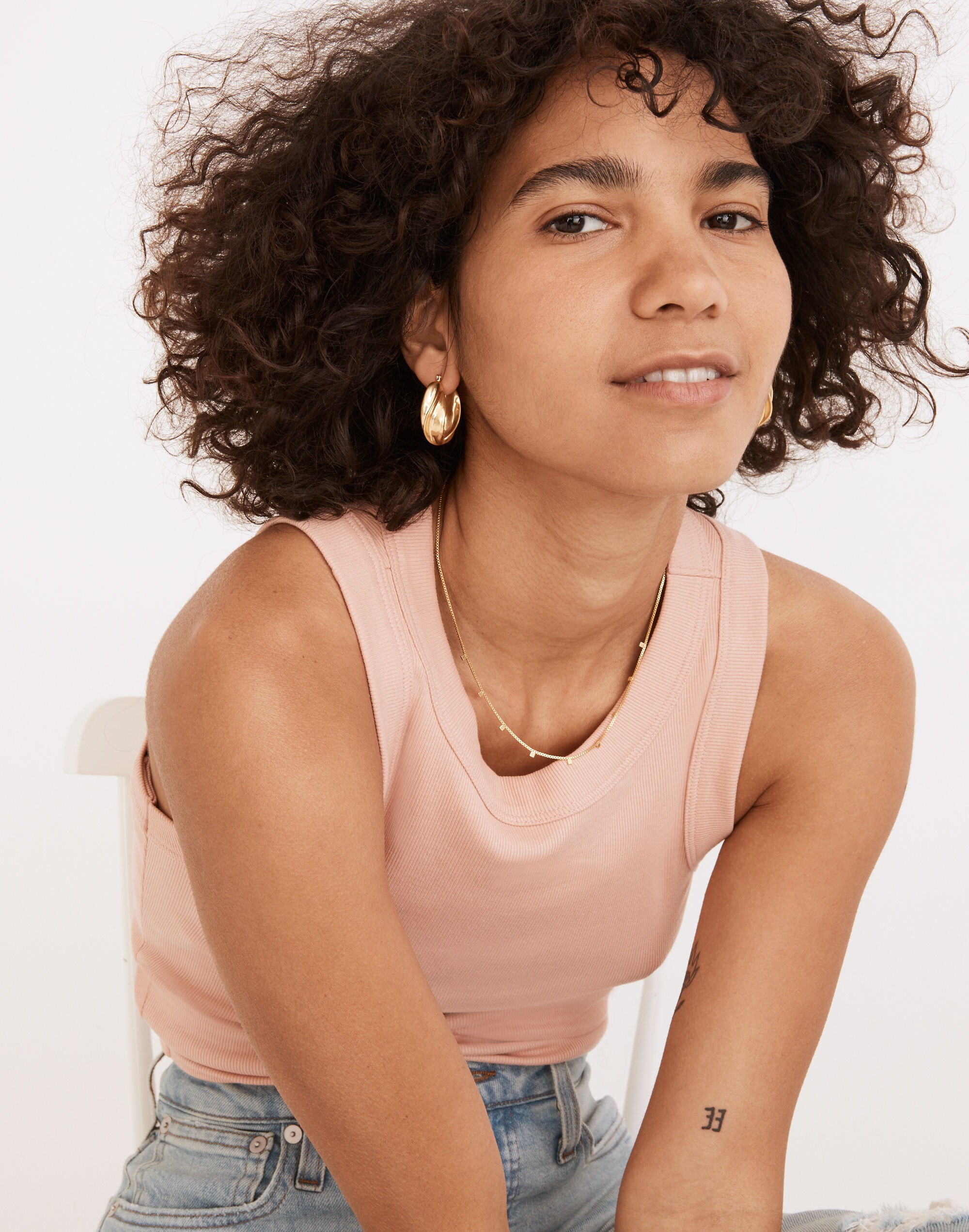 Sculptural Medium Hoop Earrings