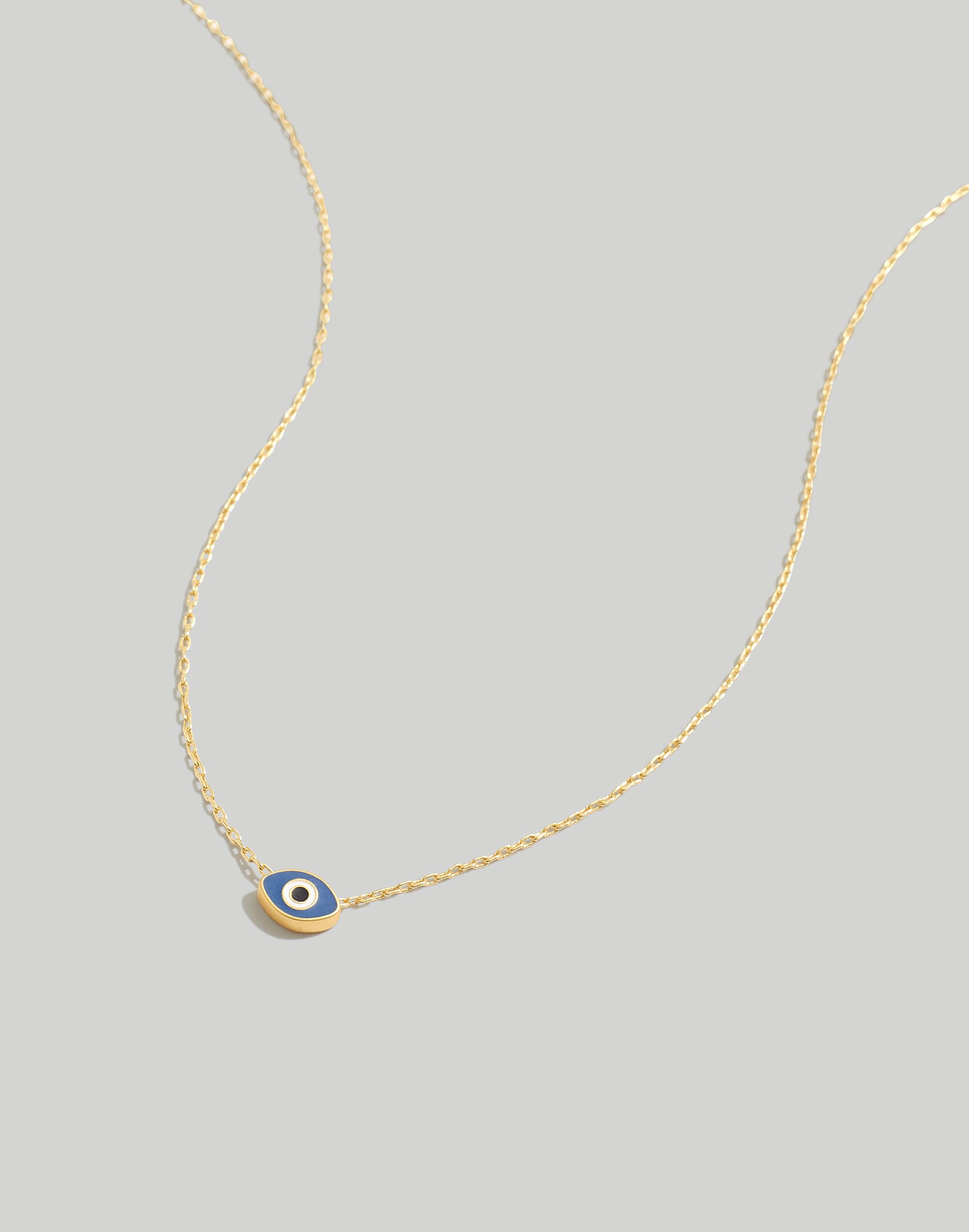 Enamel Evil Eye Pendant Necklace