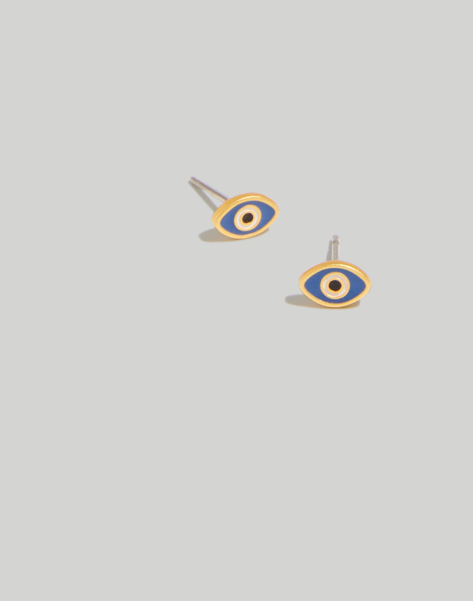 Enamel Evil Eye Stud Earrings