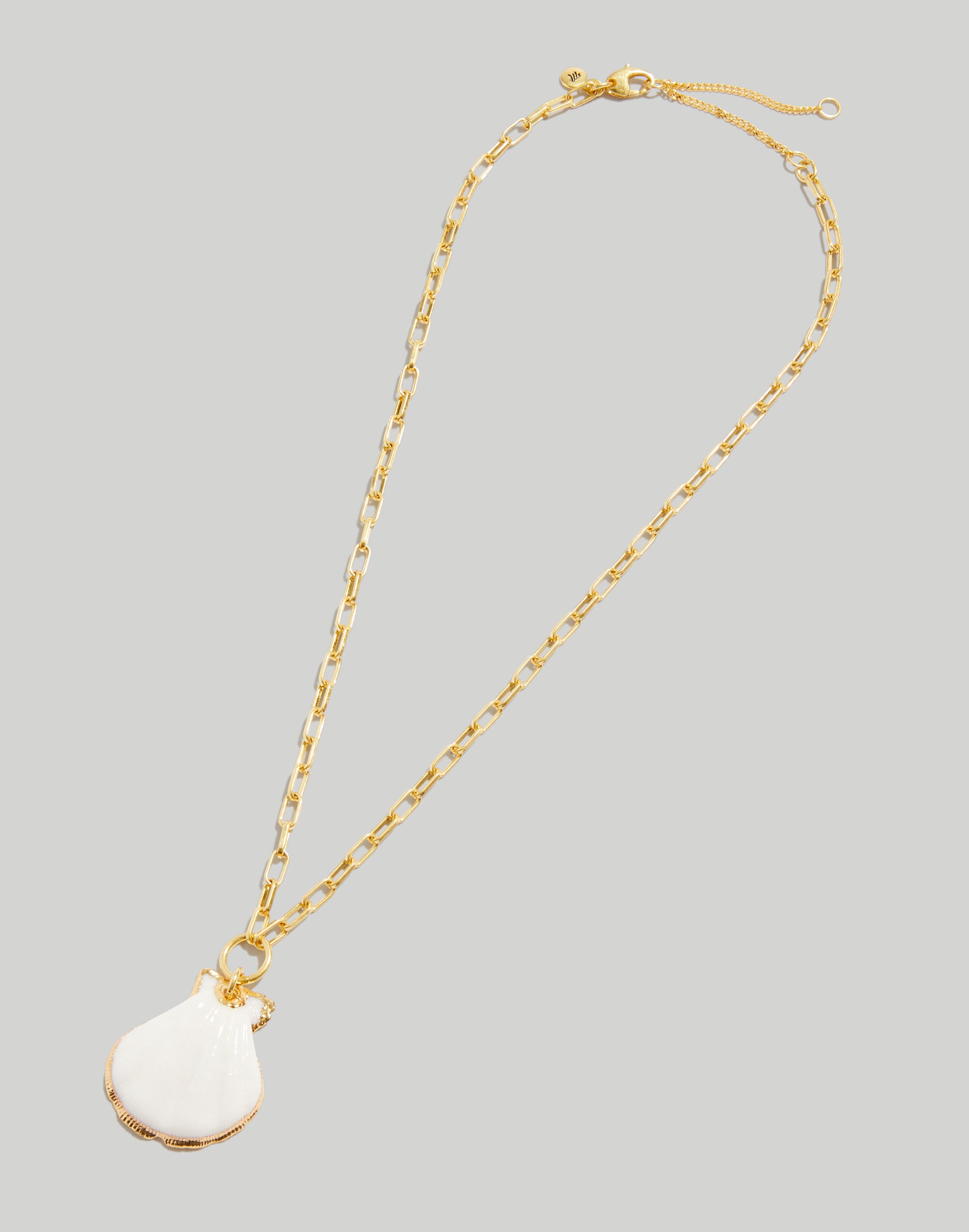 Gold-Plated Shell Pendant Necklace