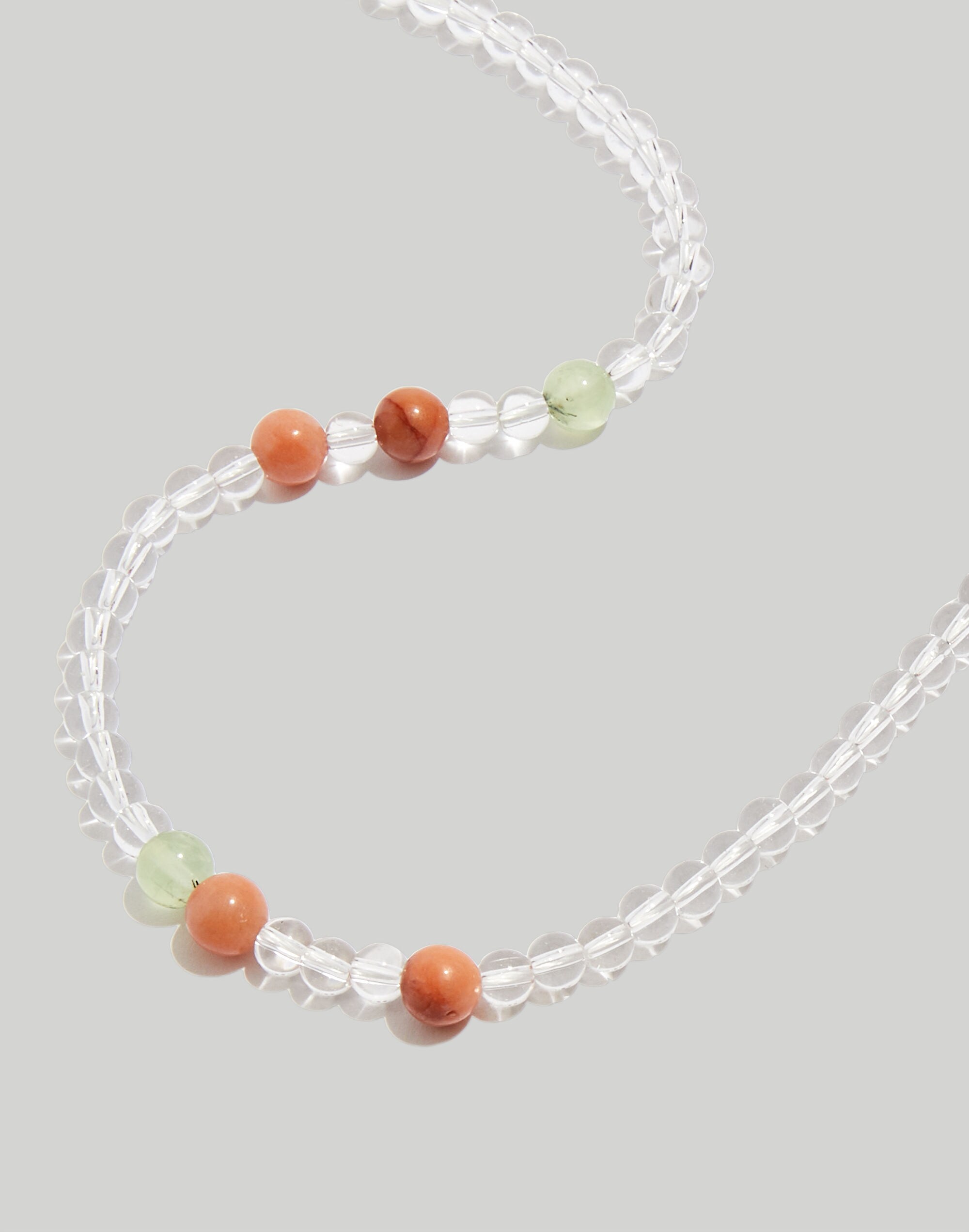 Glass and Stone Beaded Necklace