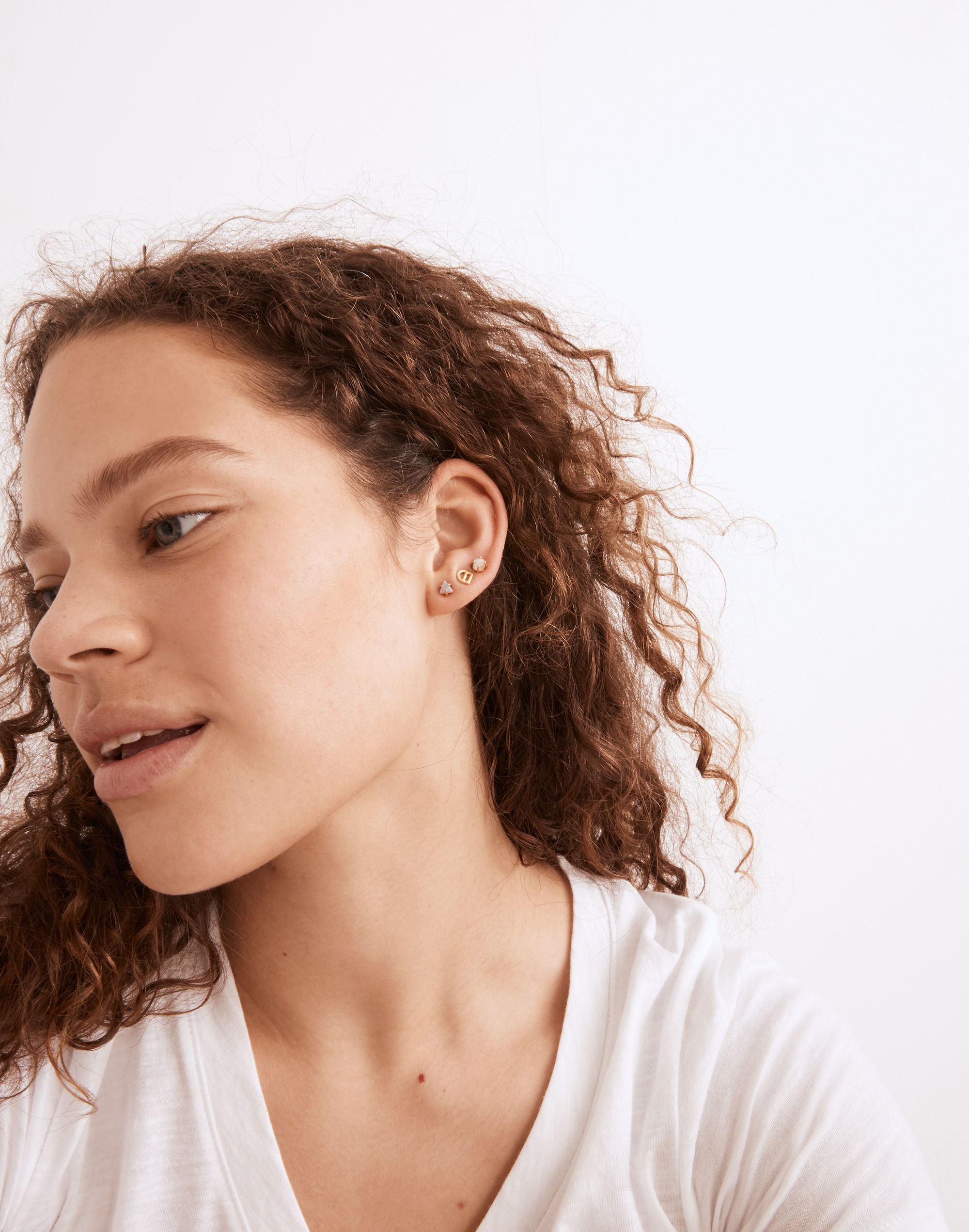 Stone Collection Three-Piece Stud Earring Set