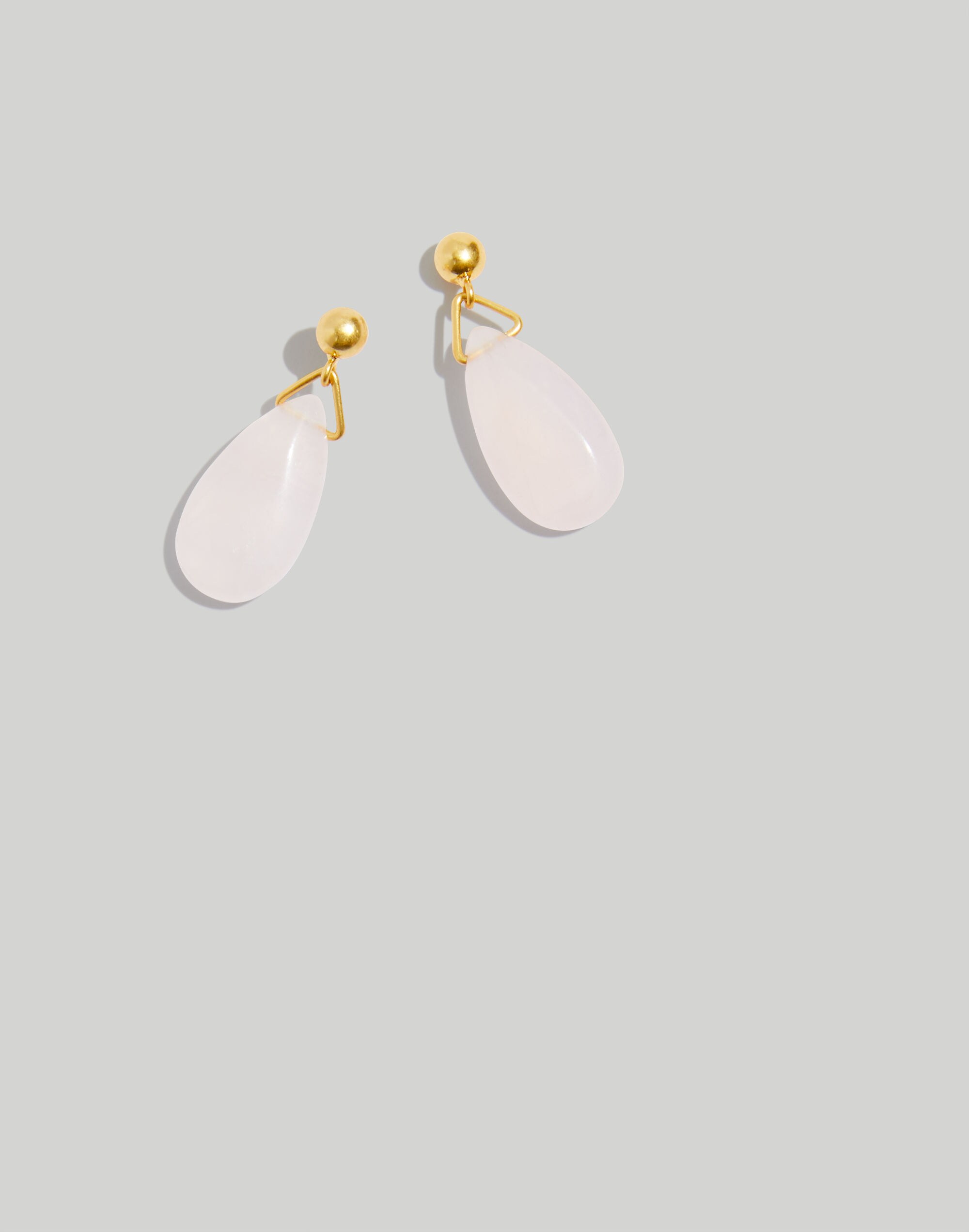 Stone Collection Rose Quartz Statement Drop Earrings