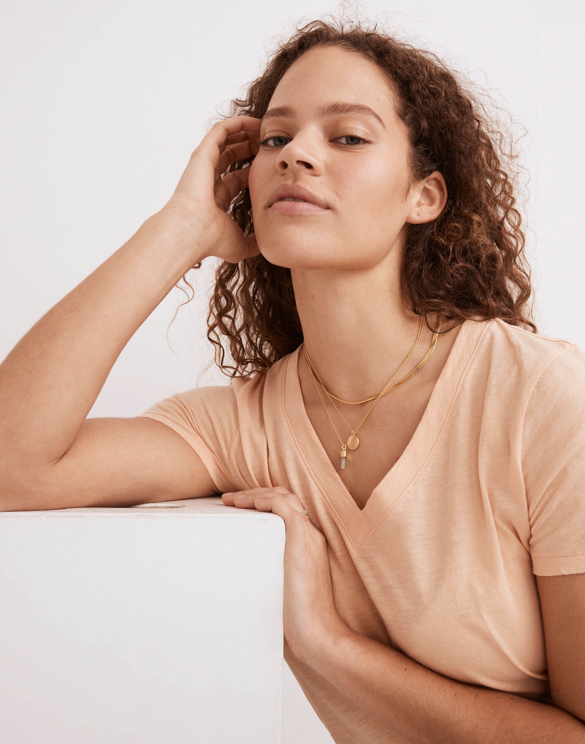 Stone Collection Three-Piece Aventurine Pendant Necklace Set