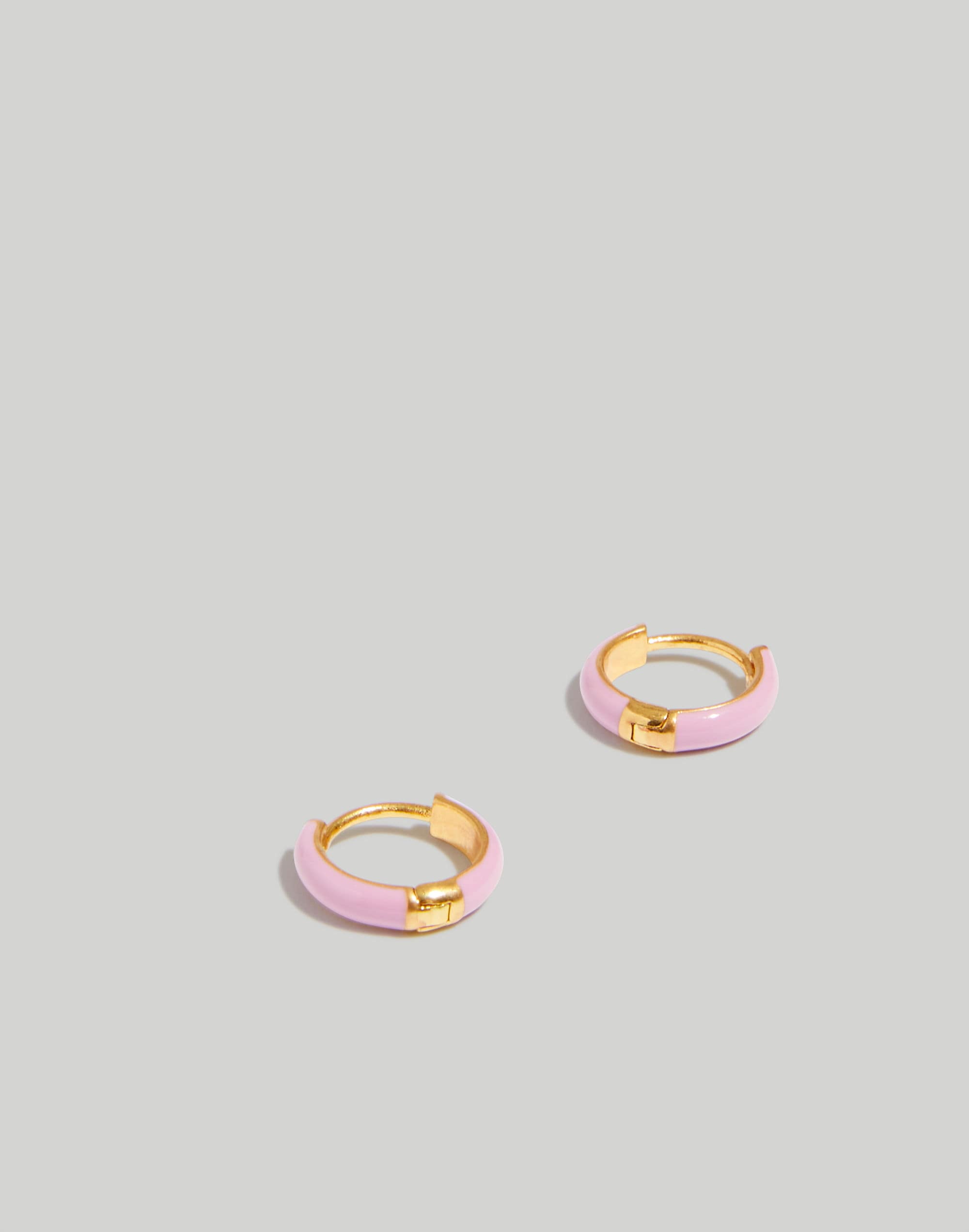 Enamel Huggie Hoop Earrings