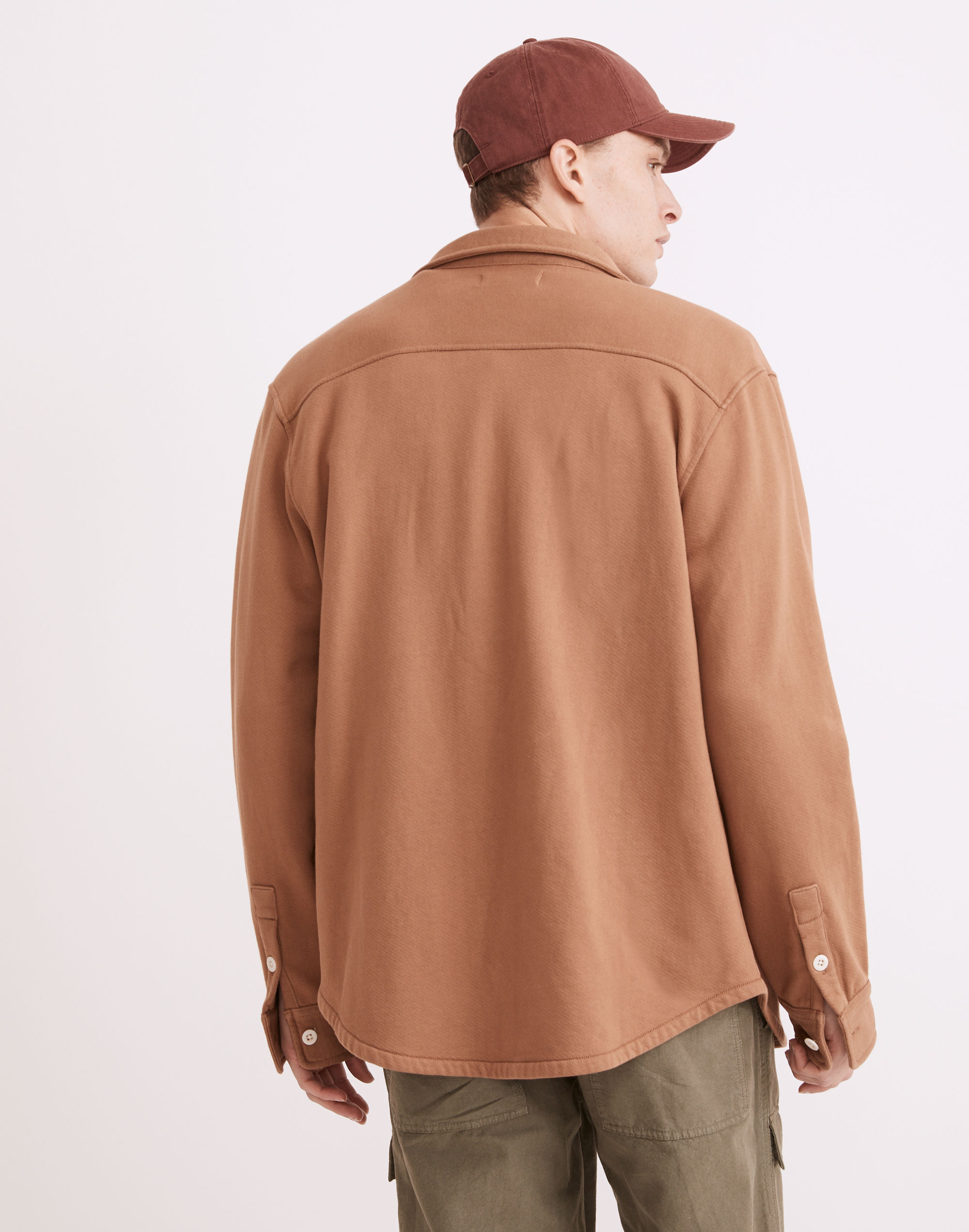 Garment-Dyed Loop Terry Shirt-Jacket