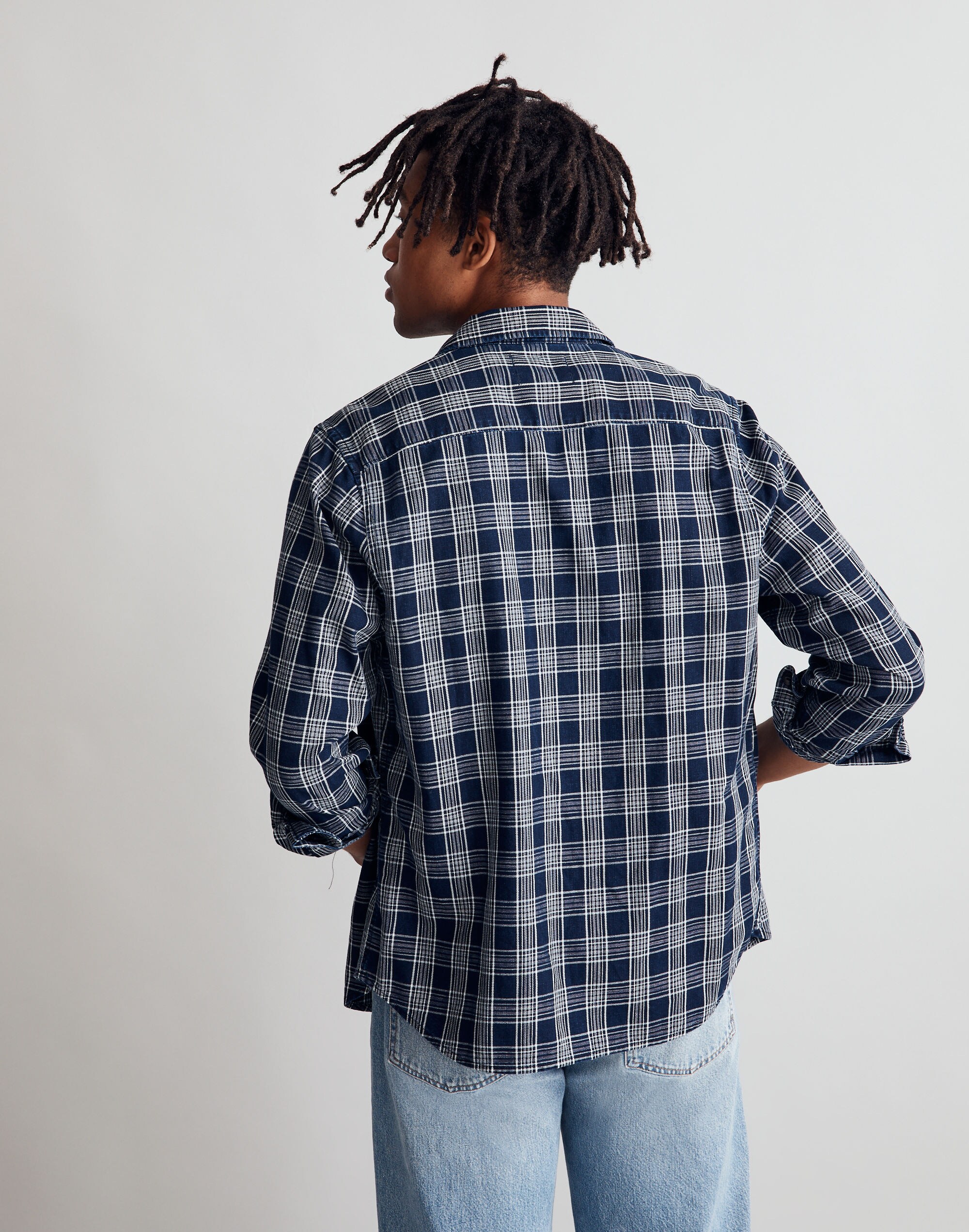 Perfect Long-Sleeve Shirt in Hopson Plaid